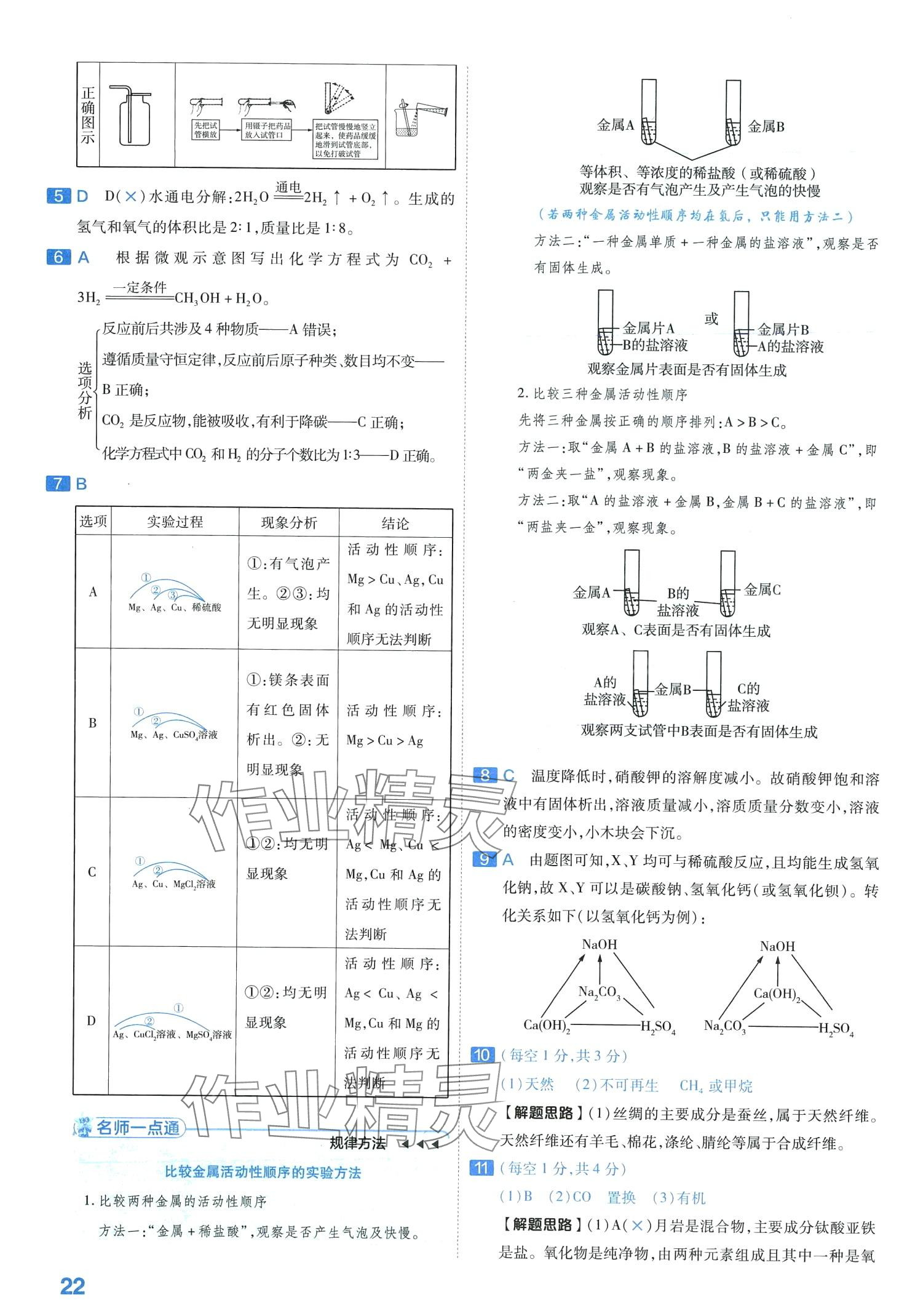 2024年金考卷中考試卷匯編45套化學(xué) 第24頁(yè)