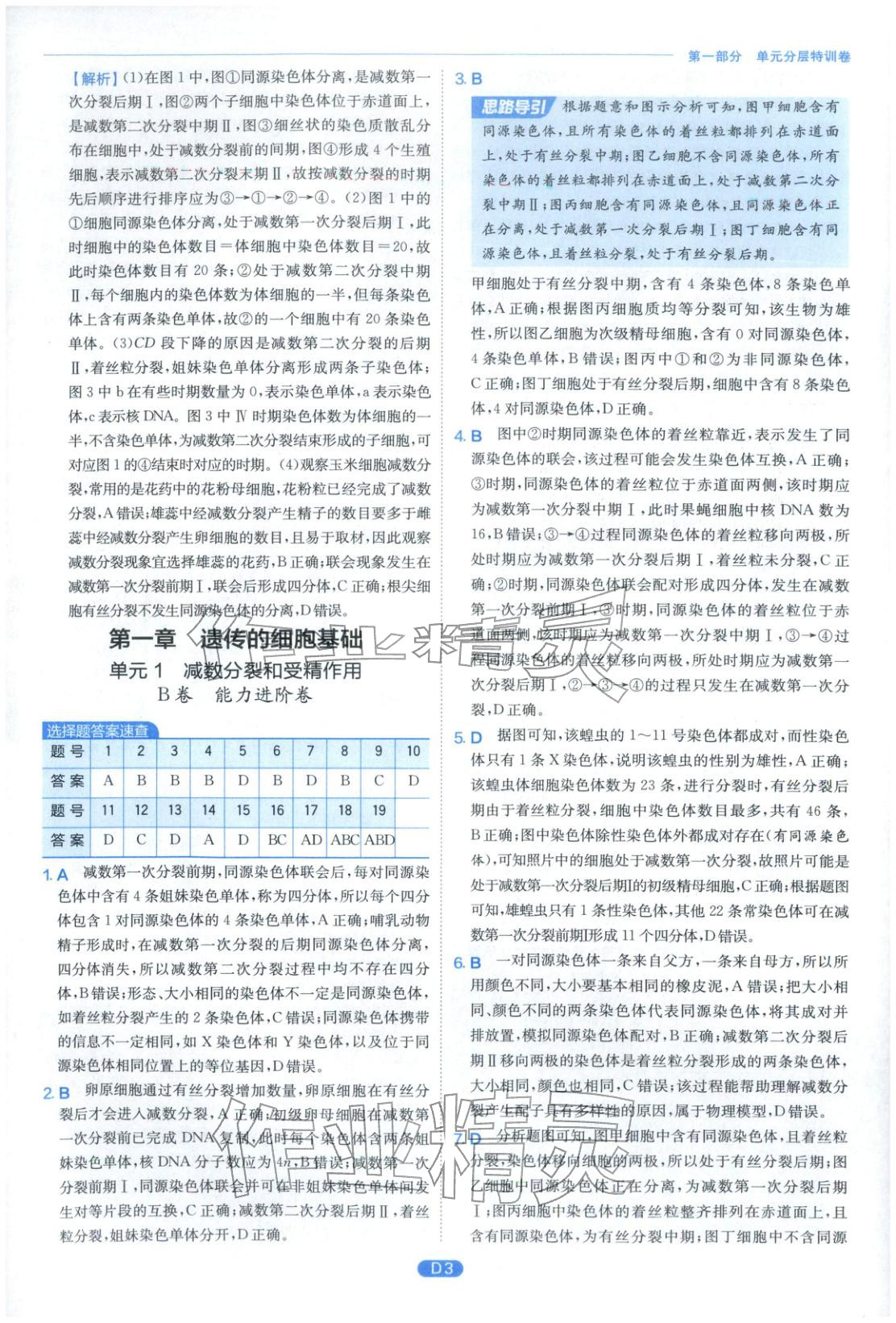 2026年實(shí)驗(yàn)班全優(yōu)檢測(cè)卷高中生物必修第二冊(cè)蘇教版&nbsp;第3頁(yè)