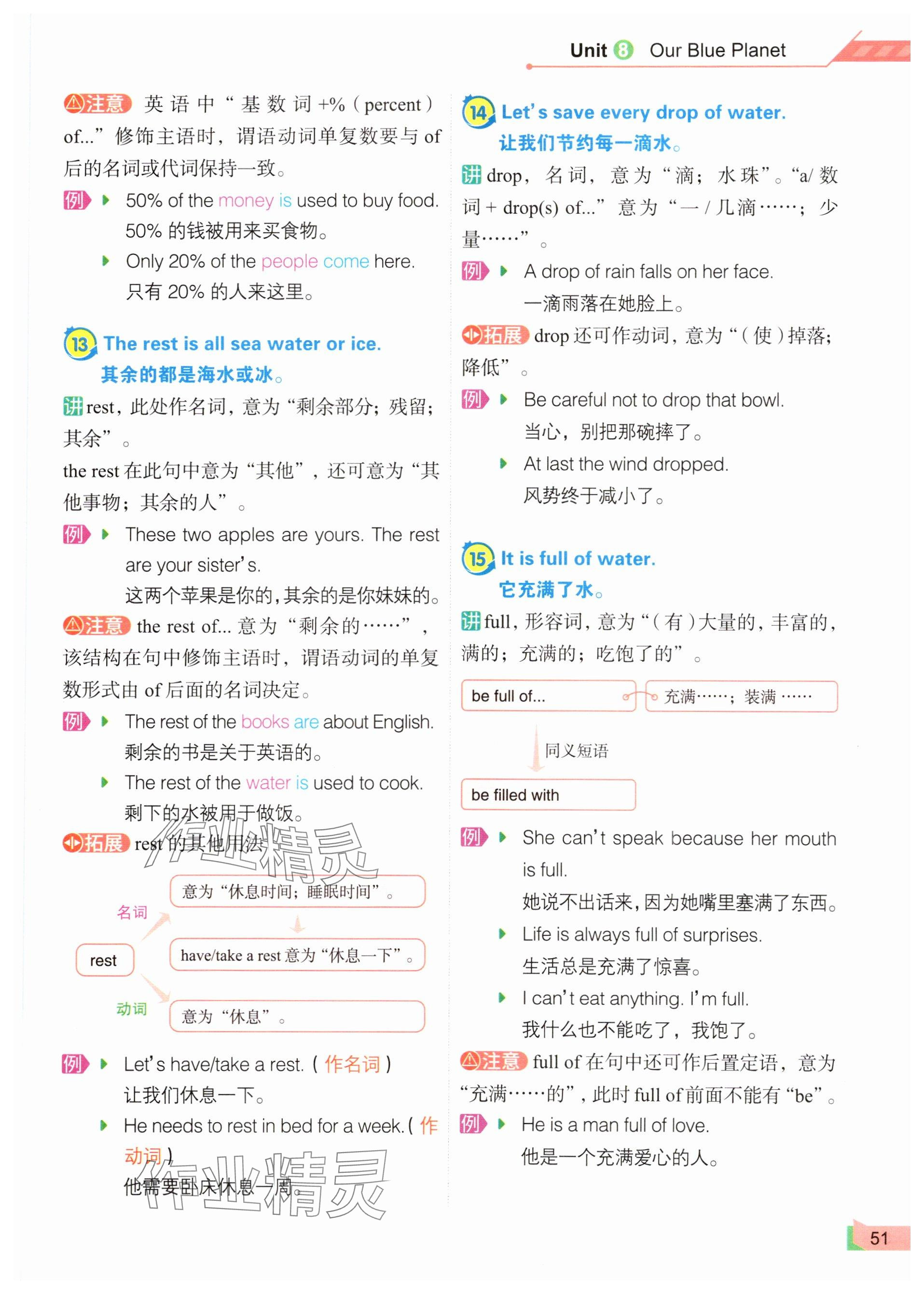 2025年教材課本七年級英語下冊仁愛版 參考答案第51頁
