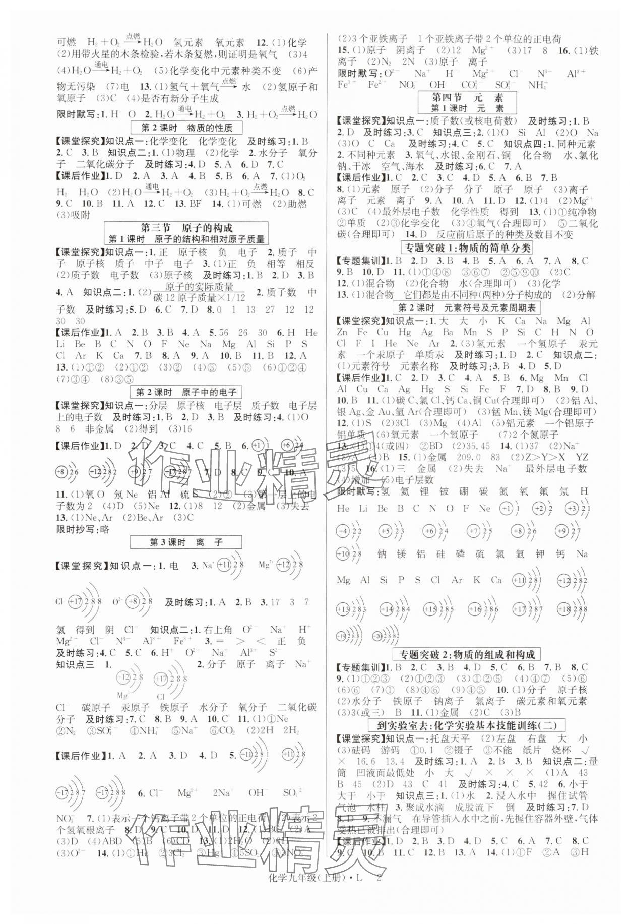 2023年高分突破課時(shí)達(dá)標(biāo)講練測九年級化學(xué)上冊魯教版 第2頁