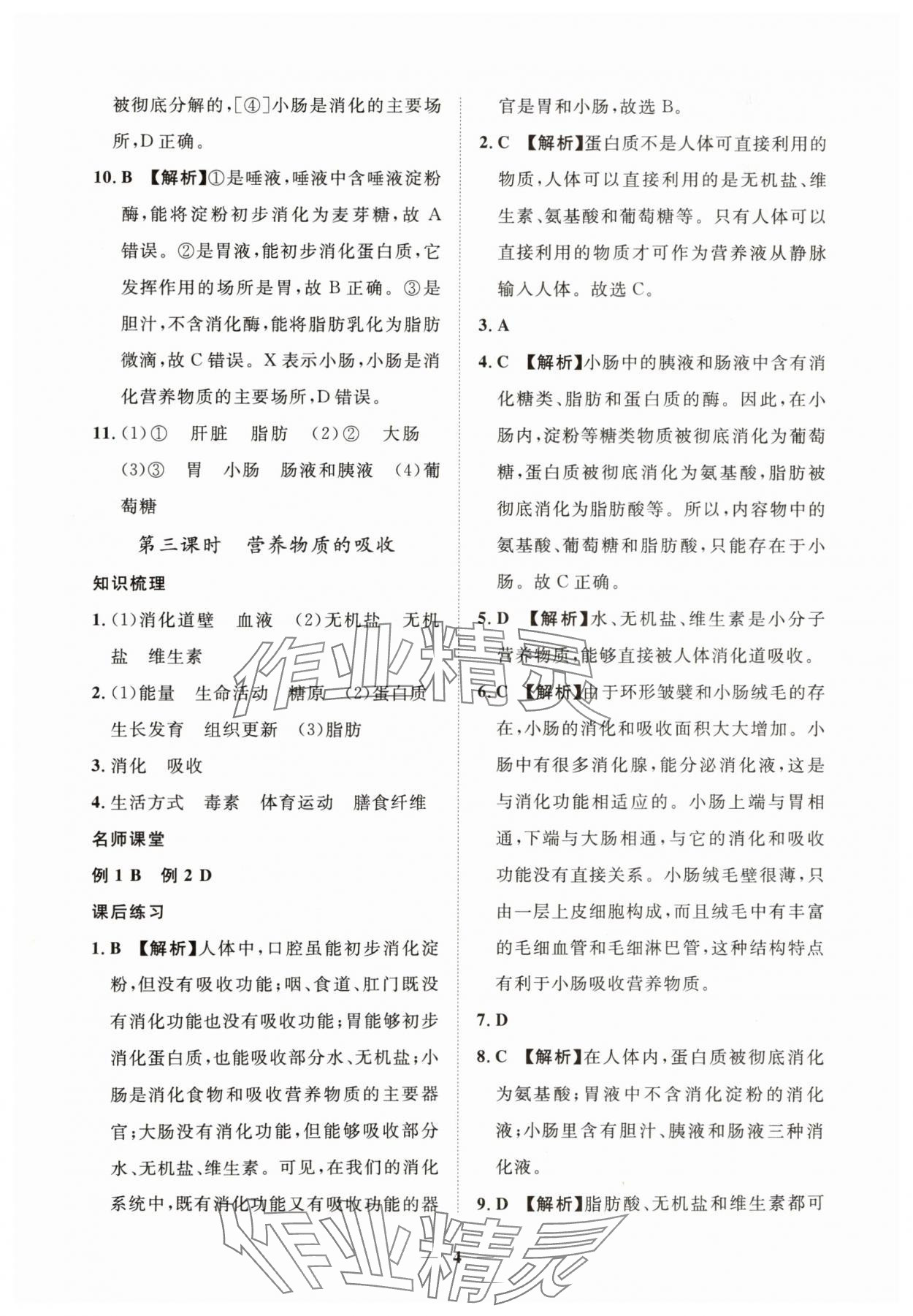 2025年一課一練創(chuàng)新練習(xí)七年級(jí)生物下冊(cè)冀少版 第4頁(yè)