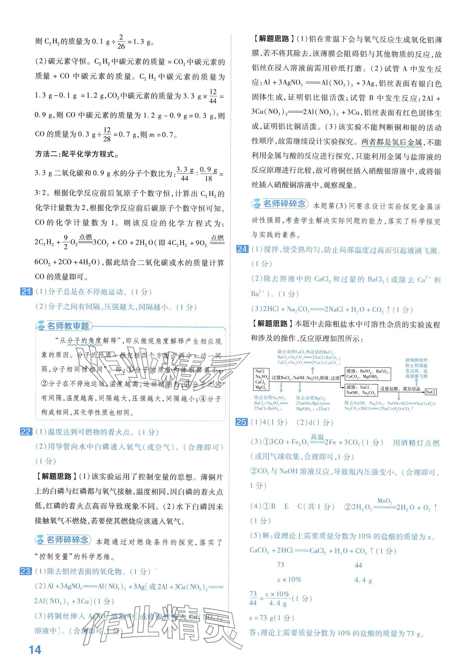 2024年金考卷中考試卷匯編45套化學(xué) 第16頁