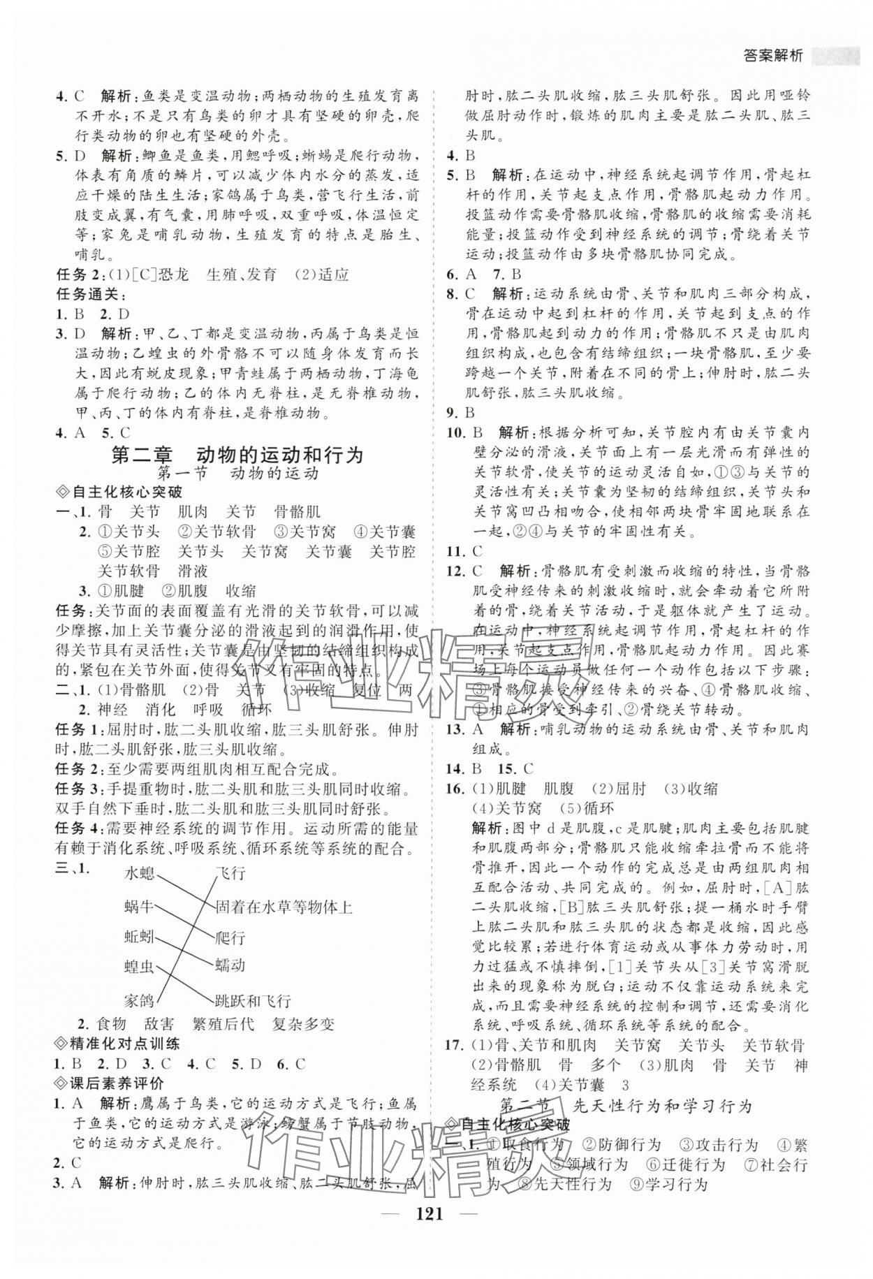 2023年新课程同步练习册八年级生物上册人教版 第7页