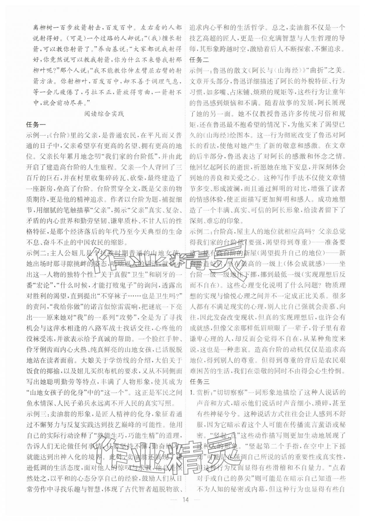 2025年考點專練七年級語文下冊人教版深圳專版 第14頁