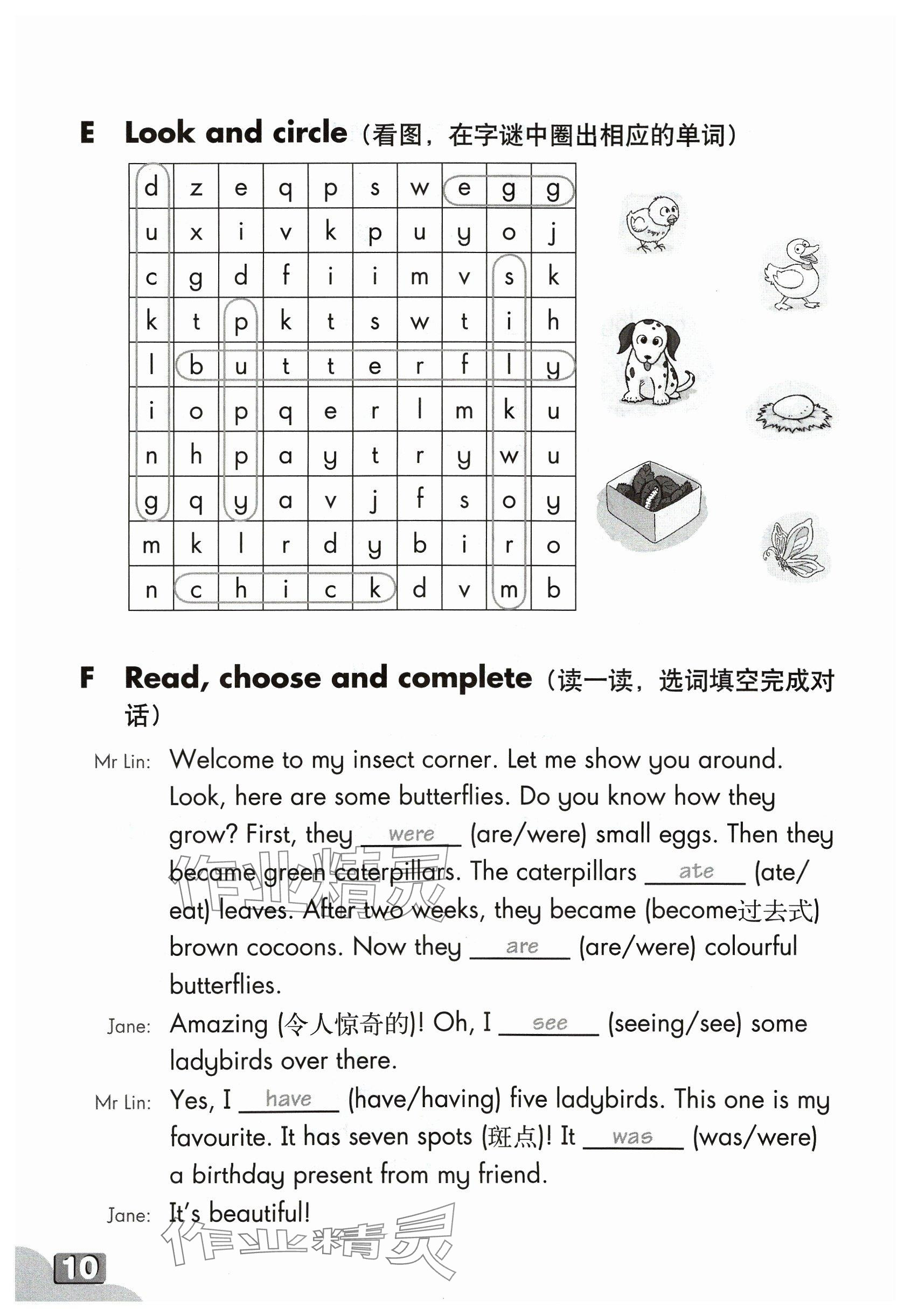 2024年練習(xí)部分五年級英語下冊滬教版五四制 參考答案第9頁