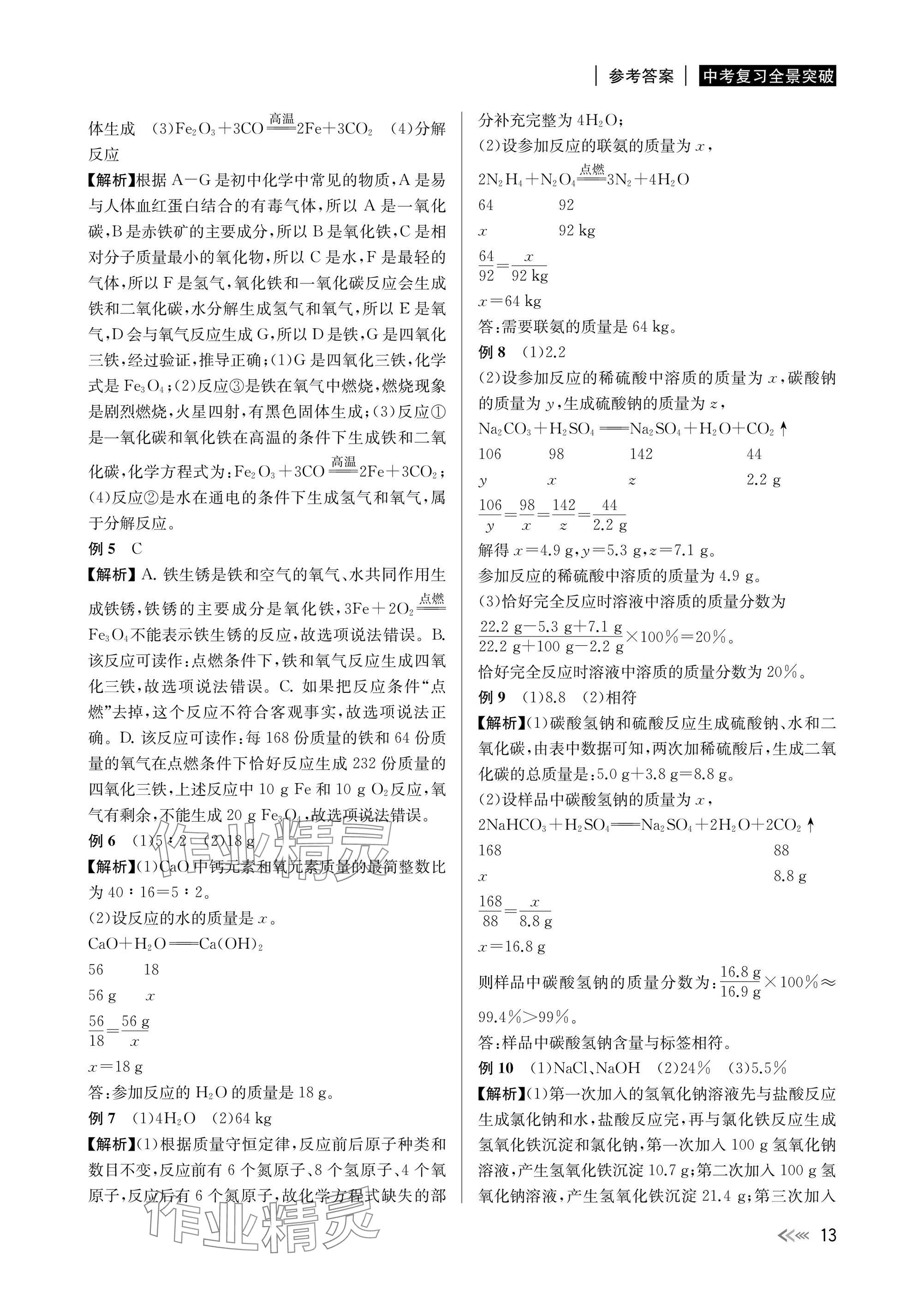 2025年中考復習全景解讀科學 參考答案第13頁