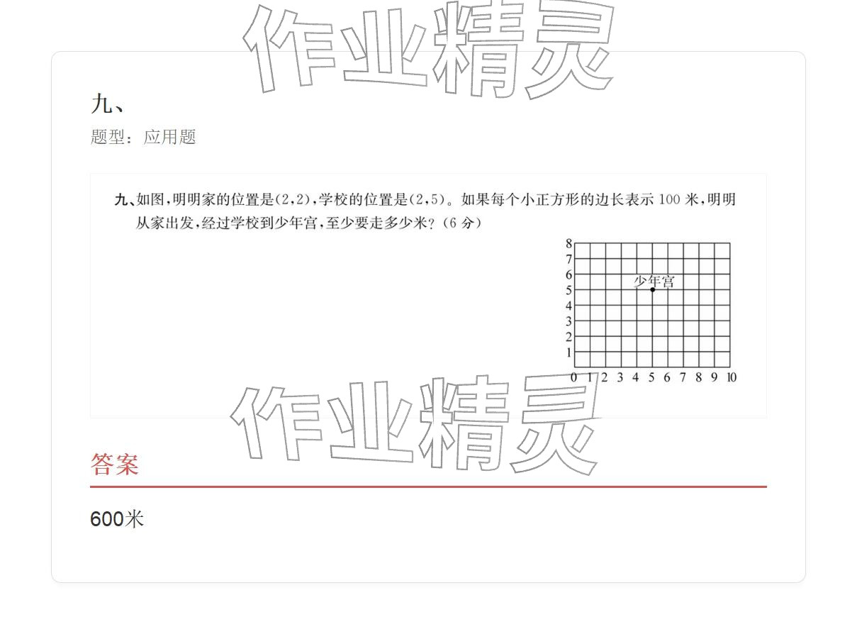 2025年学业水平评价同步检测卷五年级数学上册人教版&nbsp;参考答案第52页