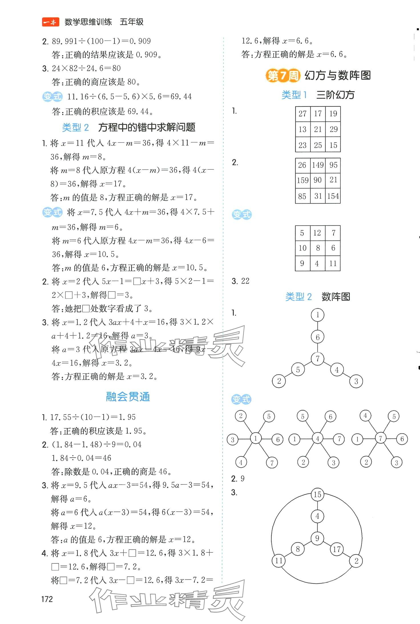 2024年一本思維訓(xùn)練五年級數(shù)學(xué)全一冊 第6頁