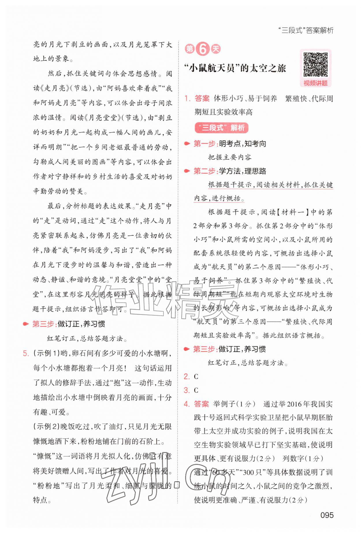 2026年一本小学语文暑假阅读三年级人教版&nbsp;第5页