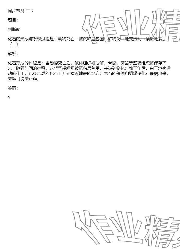 2024年同步實踐評價課程基礎訓練六年級科學下冊湘科版 參考答案第58頁