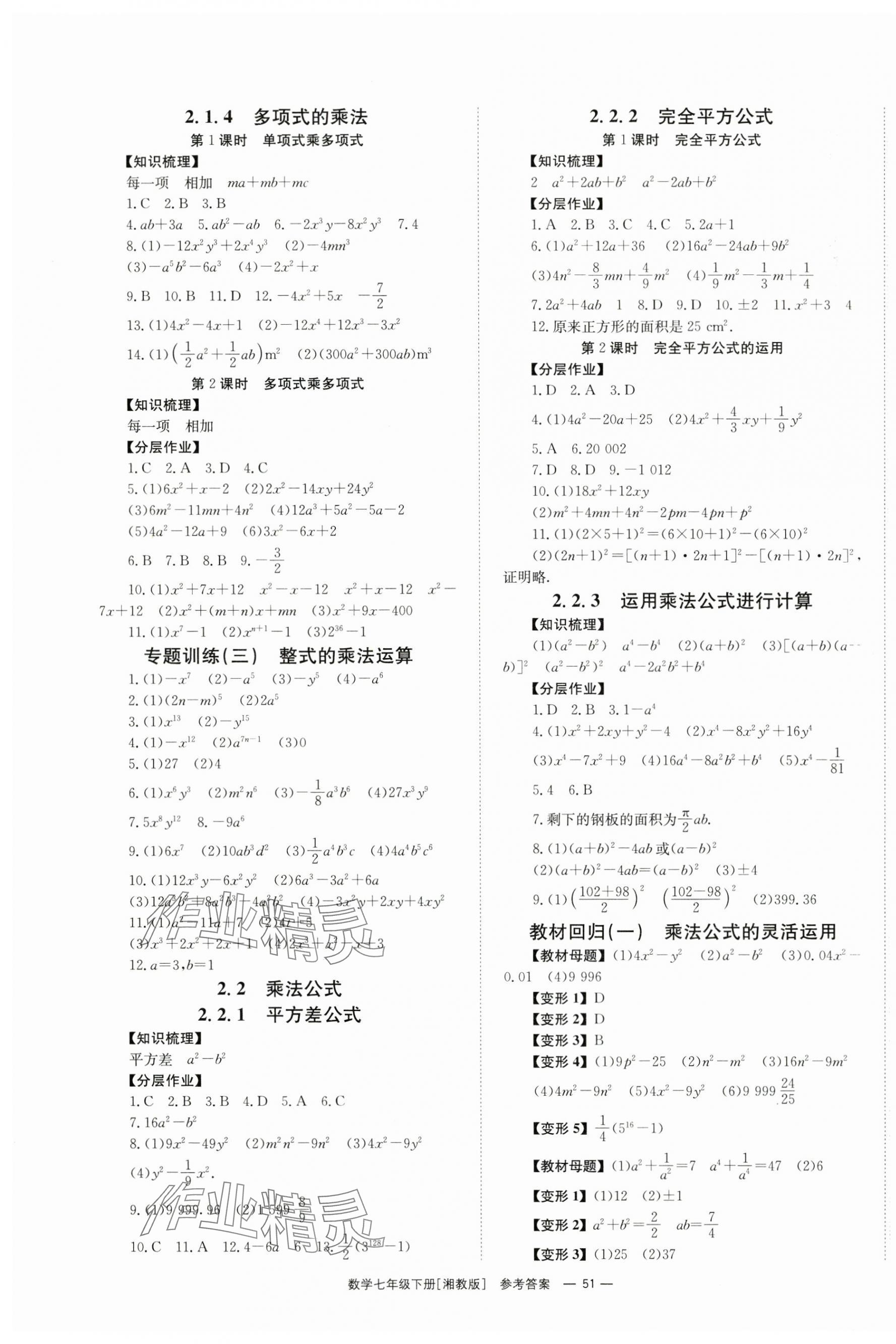 2024年全效学习同步学练测七年级数学下册湘教版 第3页