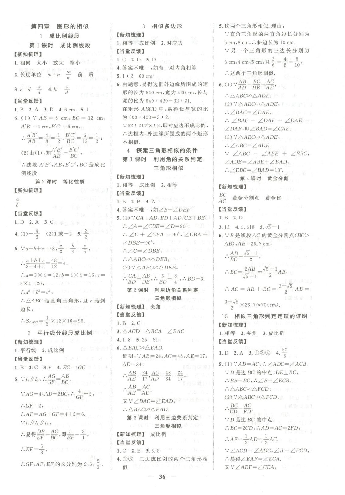 2025年本土教辅名校学案初中生辅导九年级数学上册北师大版 第4页