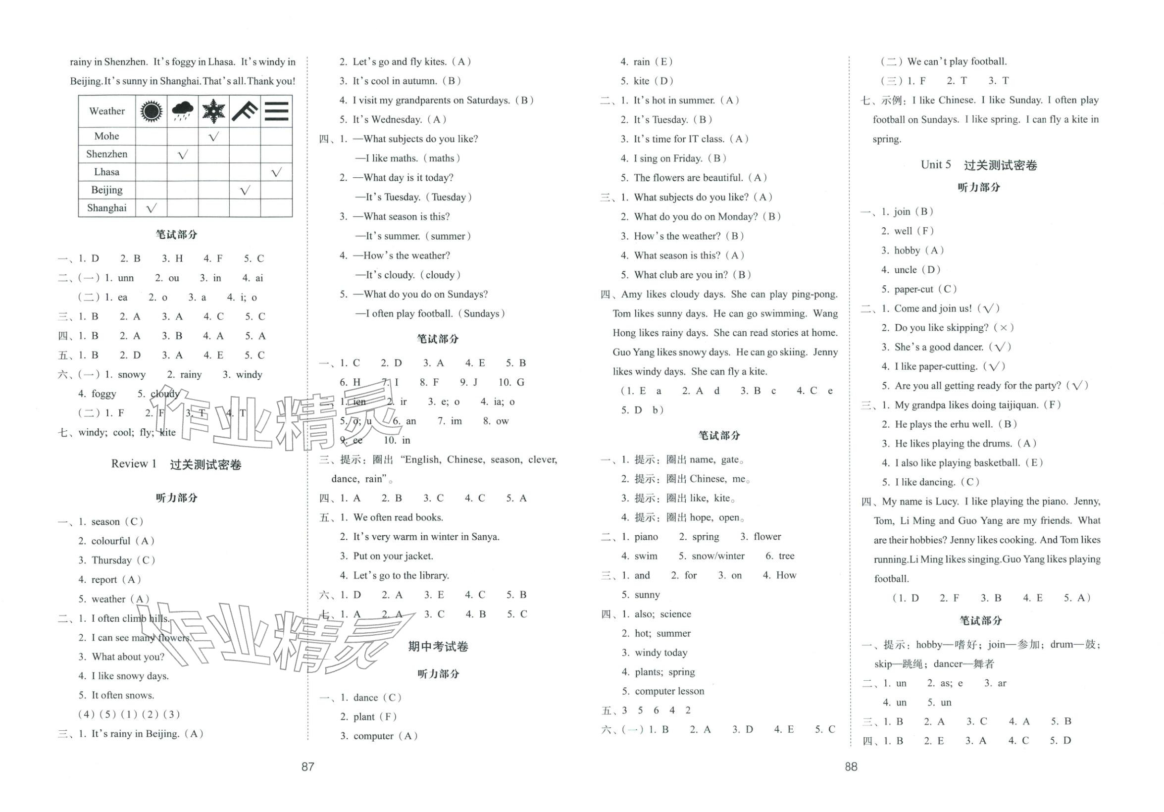 2025年期末沖刺100分完全試卷四年級英語上冊魯科版 第2頁