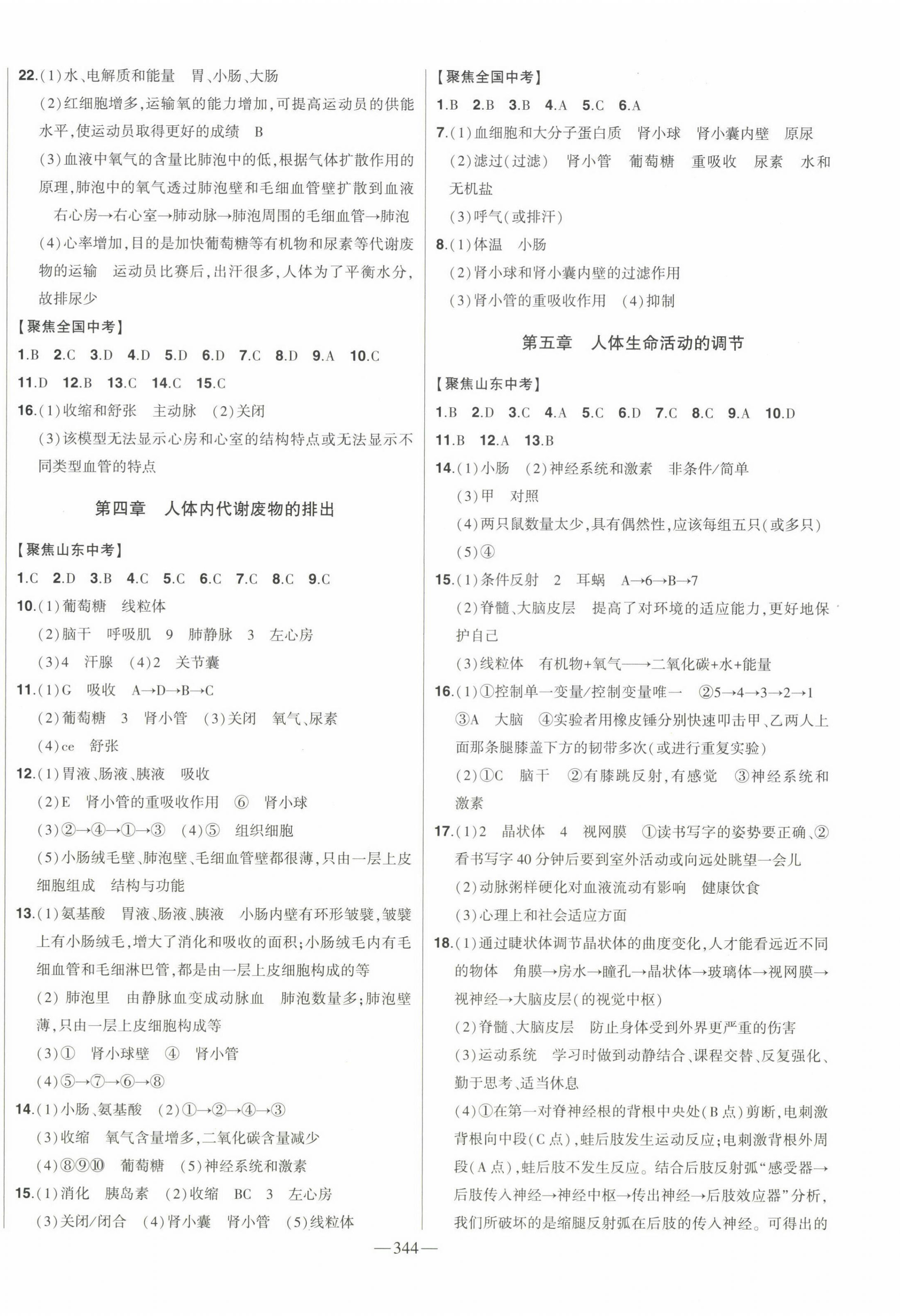2024年智慧大課堂學業總復習全程精練生物中考濟南版 第4頁