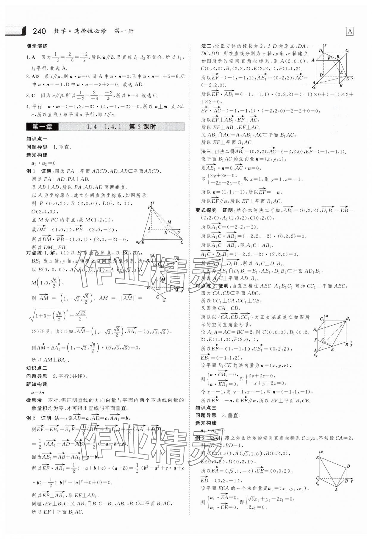 2025年金版新學(xué)案高中數(shù)學(xué)選擇性必修第一冊(cè)人教版 參考答案第11頁(yè)