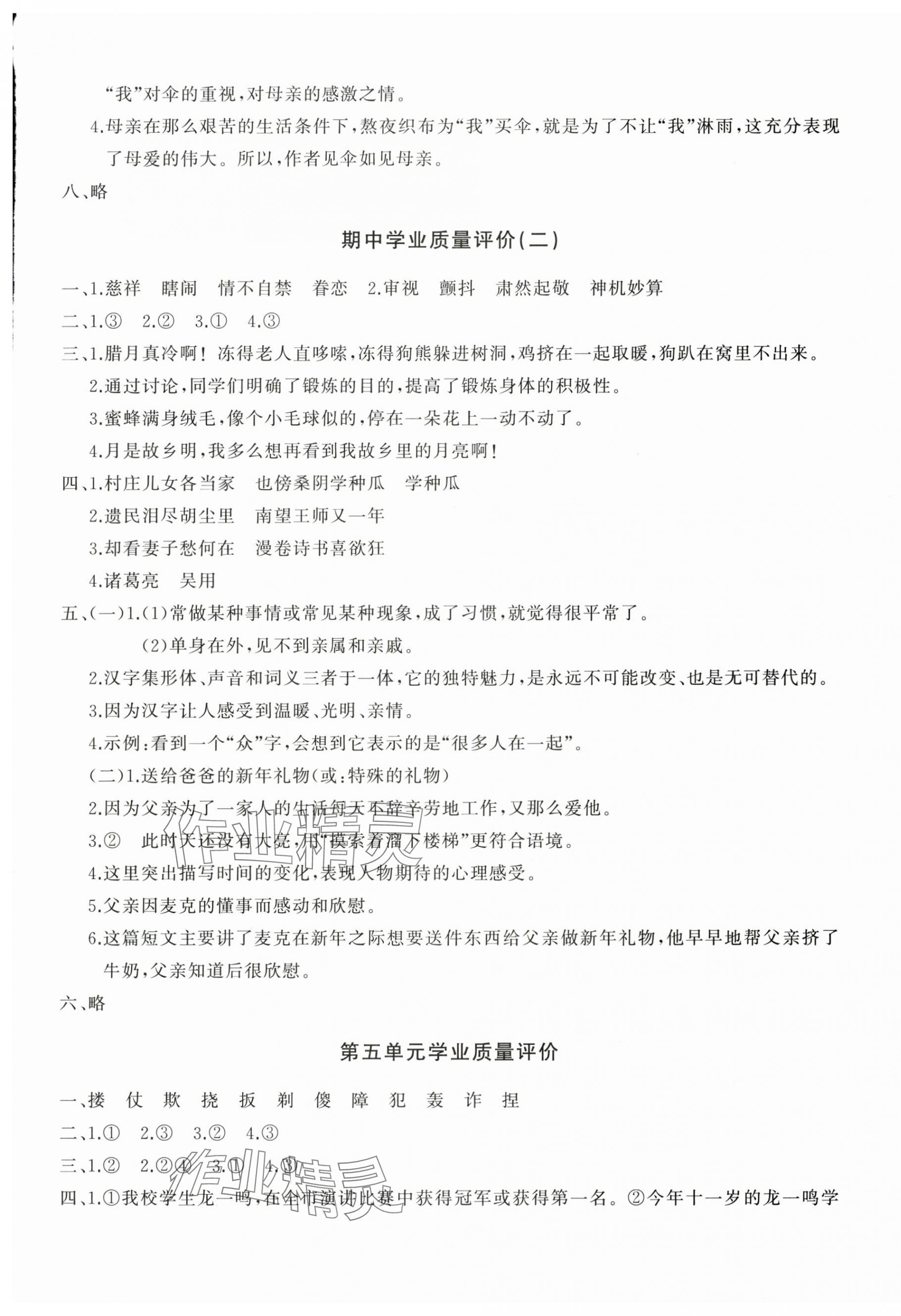 2025年精練課堂分層作業(yè)五年級(jí)語(yǔ)文下冊(cè)人教版 第5頁(yè)