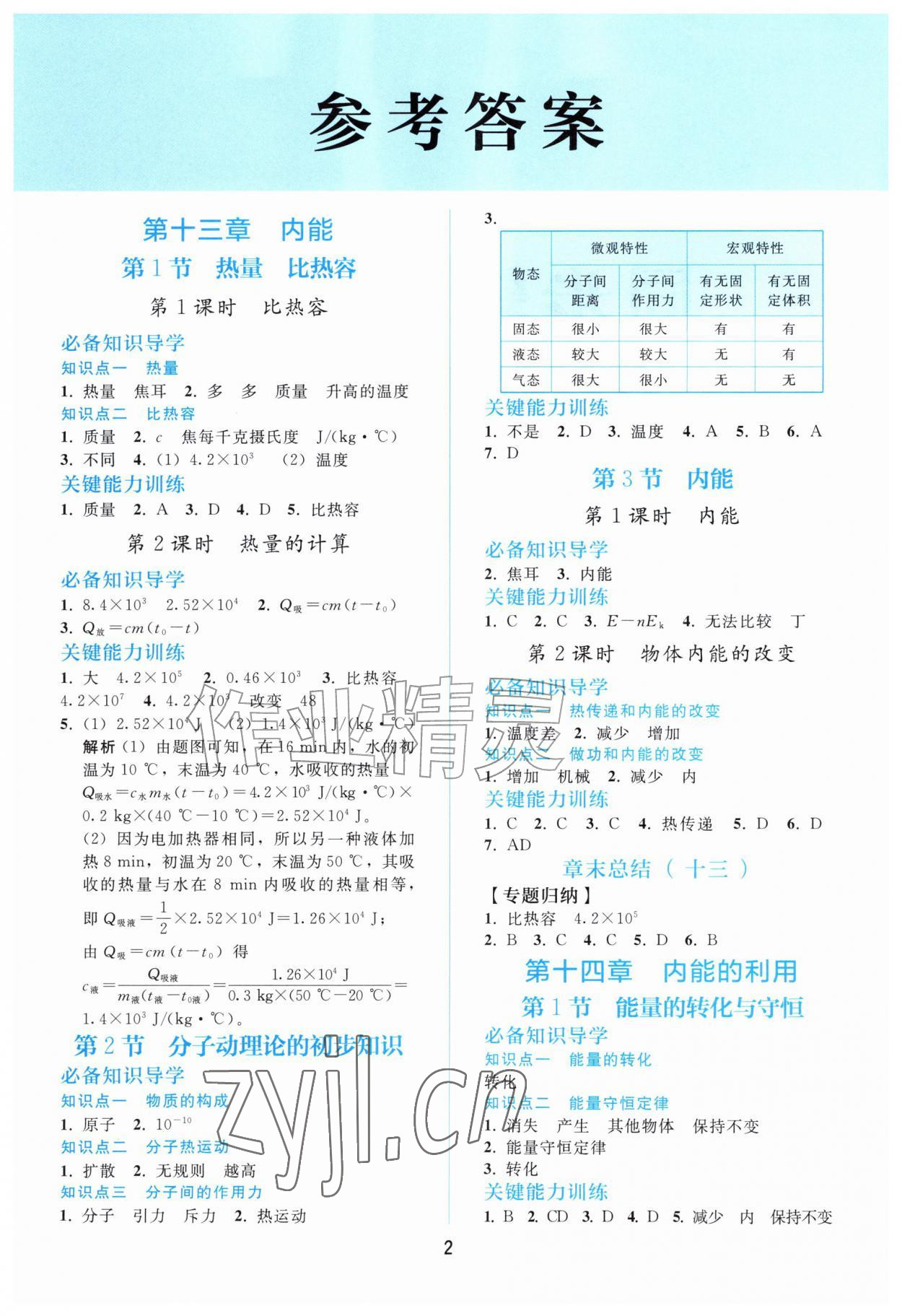 2026年同步轻松练习九年级物理全一册人教版四川专版&nbsp;第2页