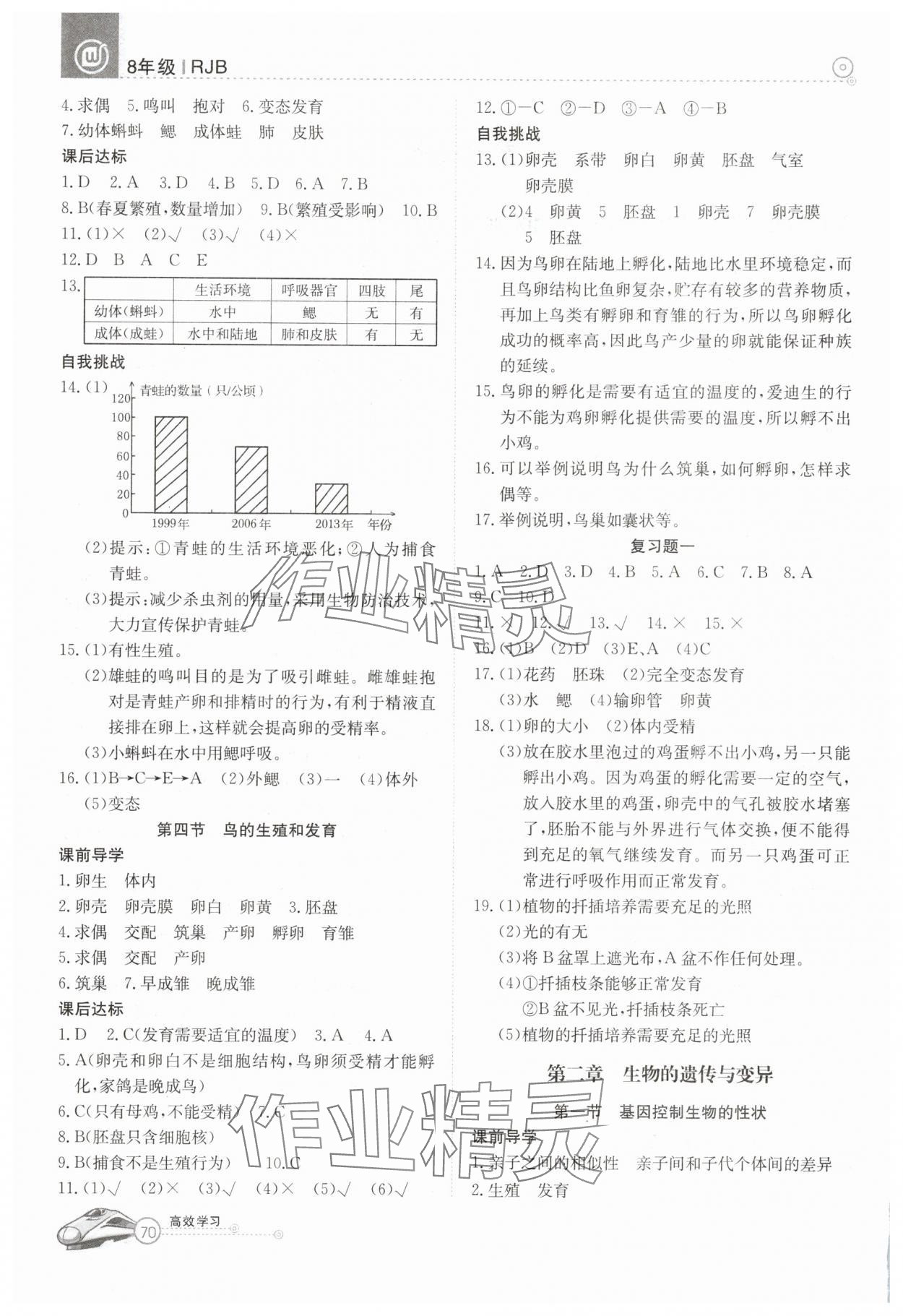 2025年高效通教材精析精練八年級生物下冊人教版 第2頁