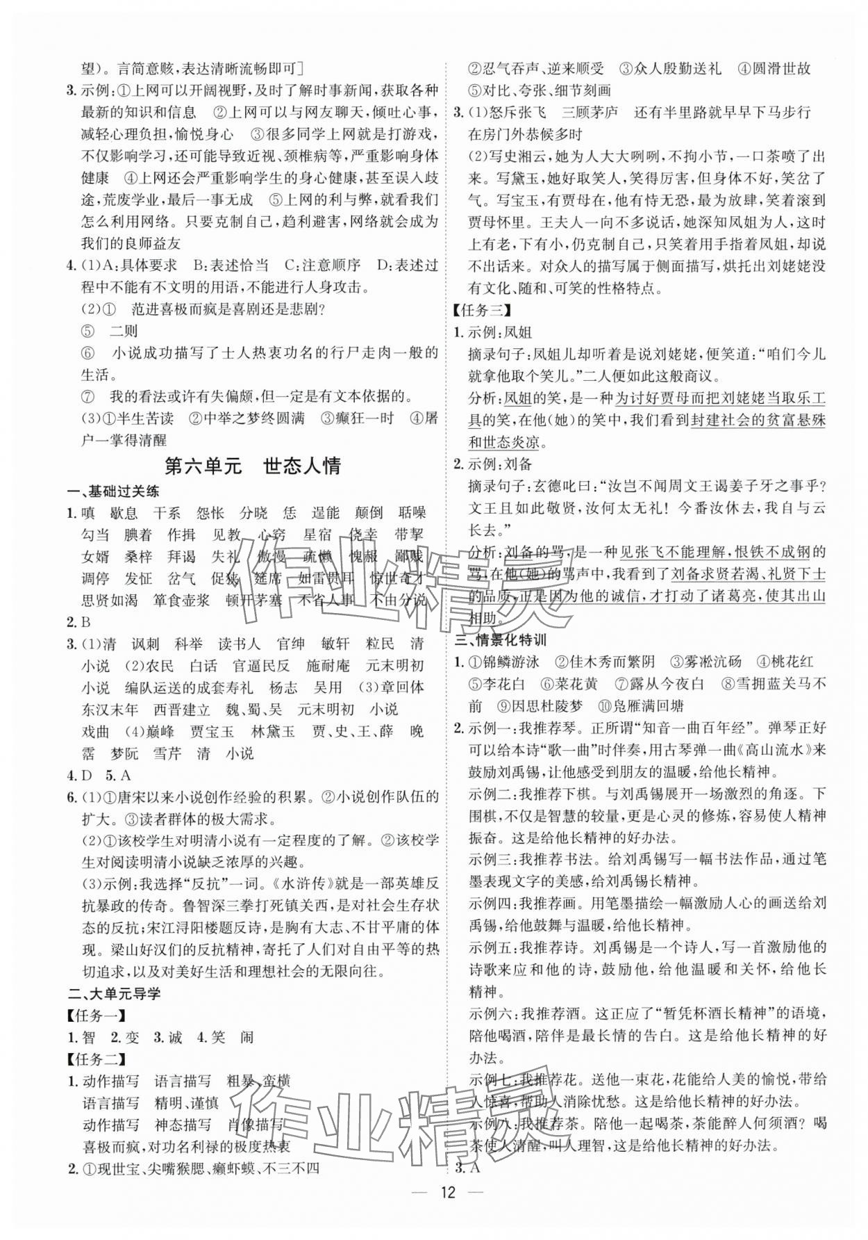 2025年考點(diǎn)專練九年級(jí)語文全一冊(cè)人教版深圳專版&nbsp;第12頁