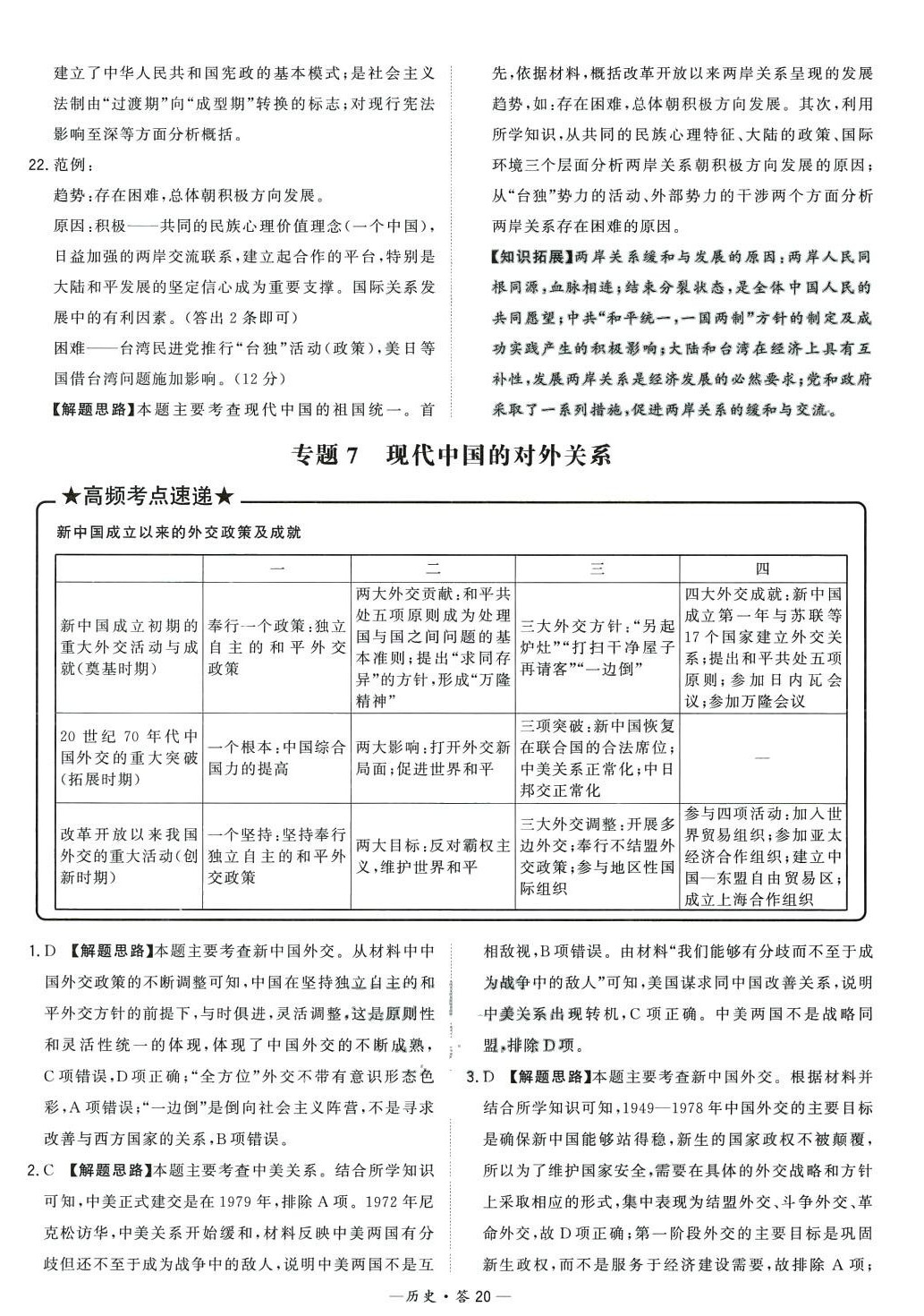 2024年天利38套對(duì)接高考單元專題訓(xùn)練高中歷史 第20頁(yè)