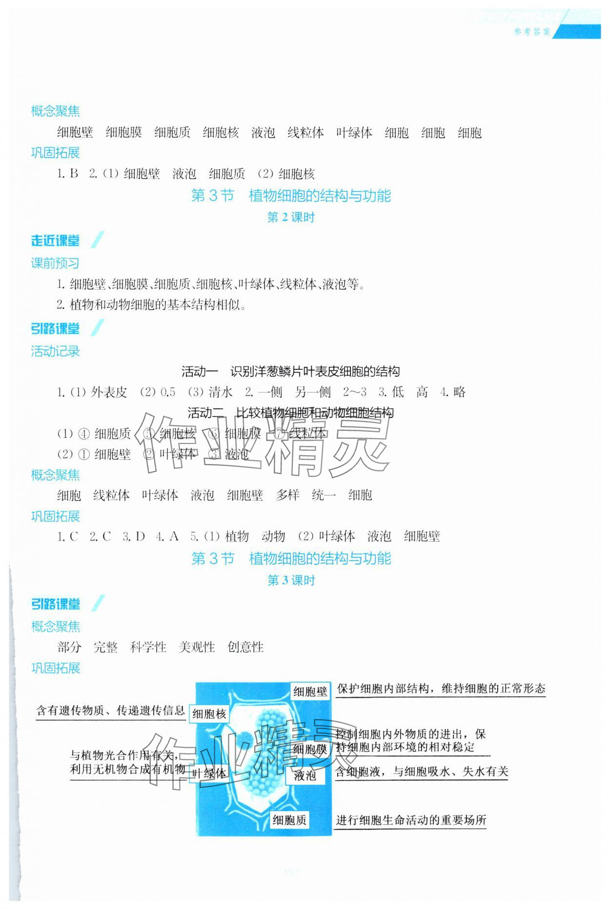 2024年學(xué)習(xí)與評(píng)價(jià)江蘇鳳凰教育出版社七年級(jí)生物上冊(cè)蘇教版云南專(zhuān)版 參考答案第4頁(yè)