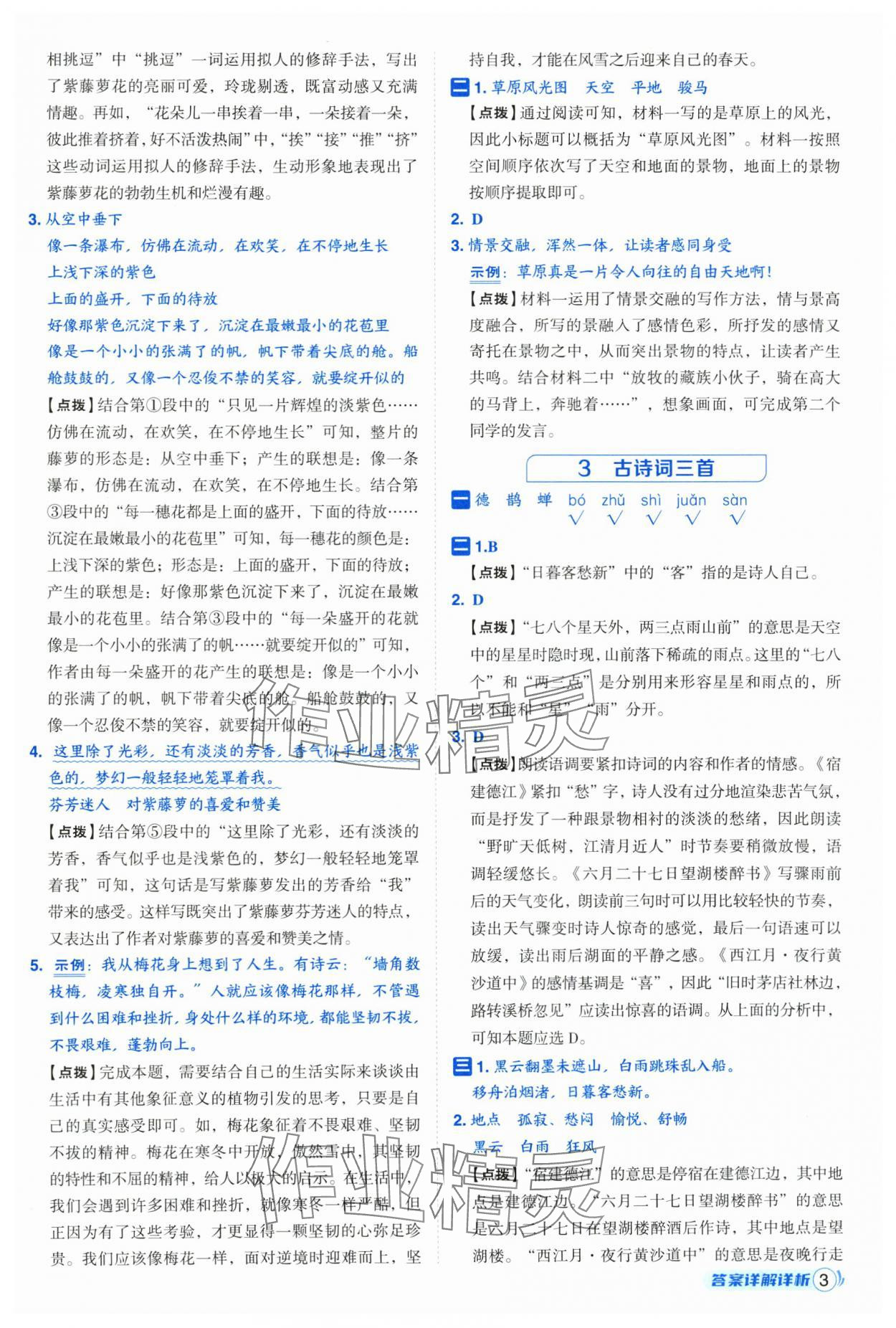 2025年綜合應(yīng)用創(chuàng)新題典中點(diǎn)六年級語文上冊人教版浙江專版 第3頁