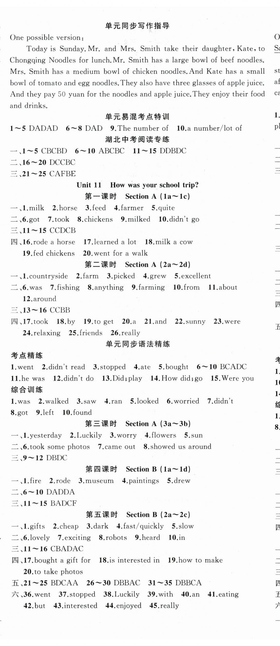 2024年原創(chuàng)新課堂七年級(jí)英語(yǔ)下冊(cè)人教版紅品谷黃岡專版 第11頁(yè)