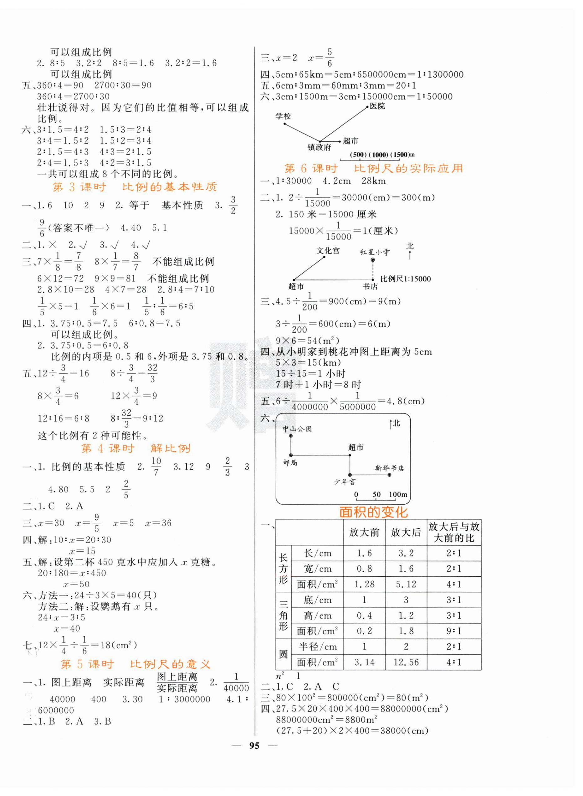 2025年课堂点睛六年级数学下册苏教版 第4页