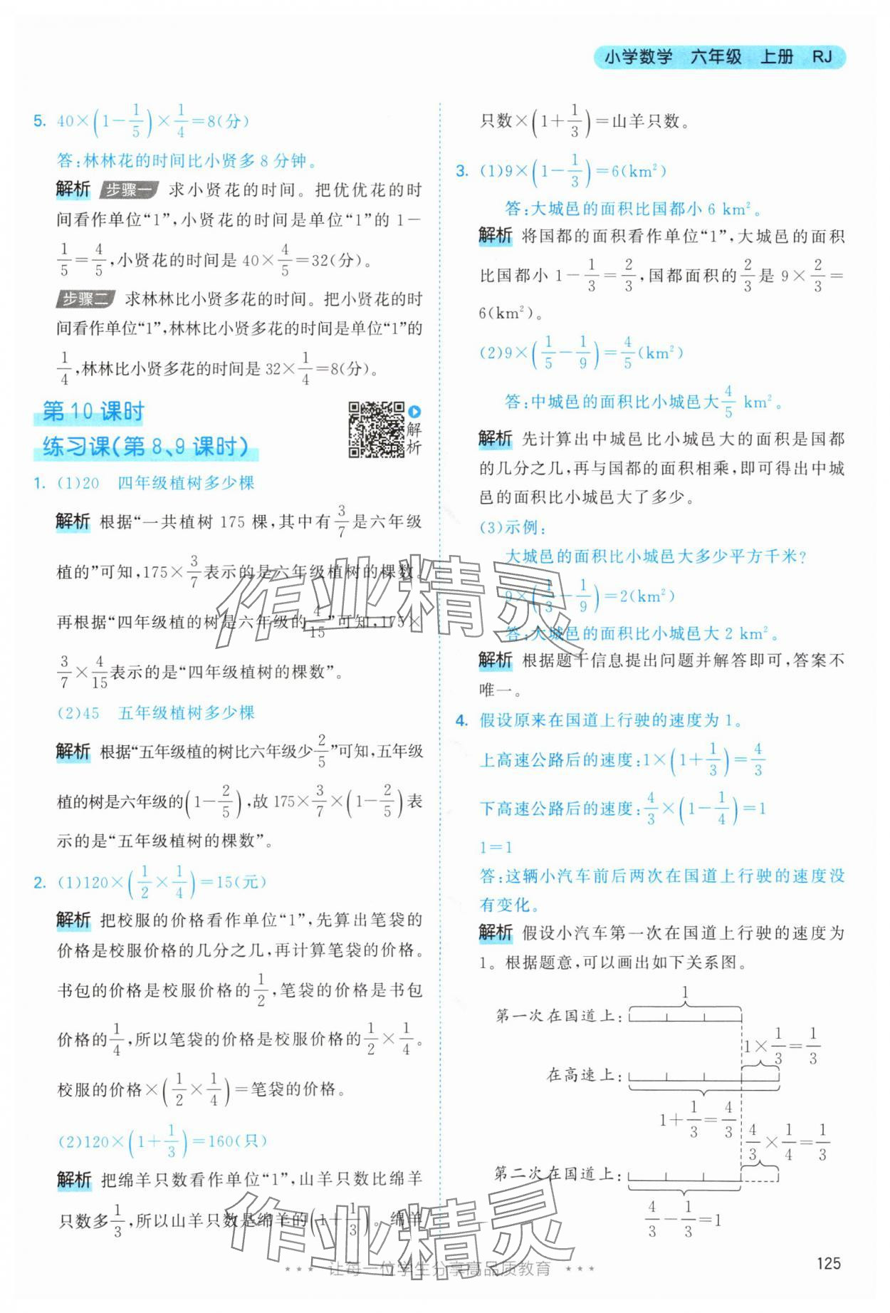 2025年53天天練六年級(jí)數(shù)學(xué)上冊(cè)人教版 第9頁(yè)