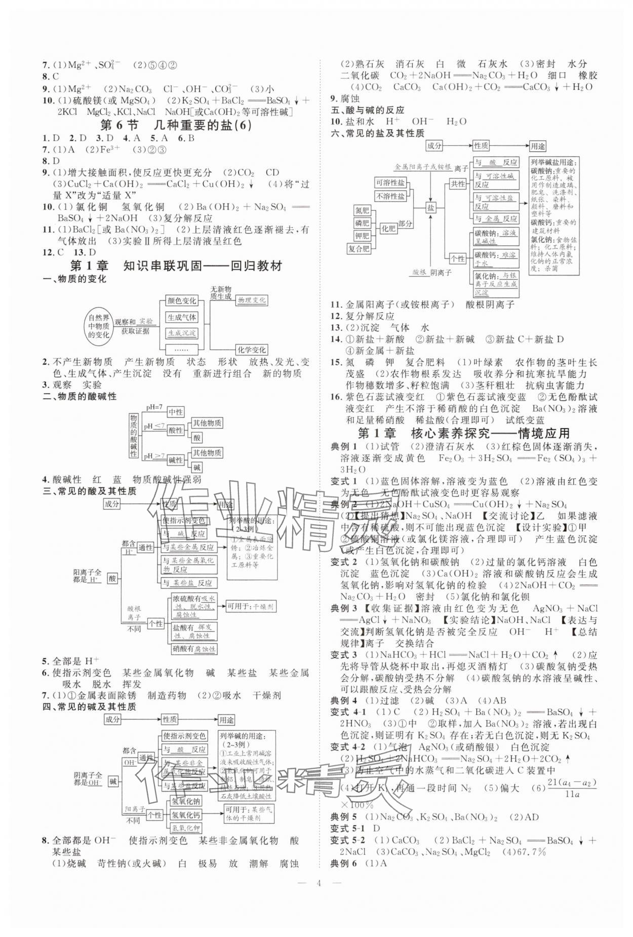 2025年全效學(xué)習(xí)九年級(jí)科學(xué)全一冊(cè)浙教版 參考答案第3頁(yè)