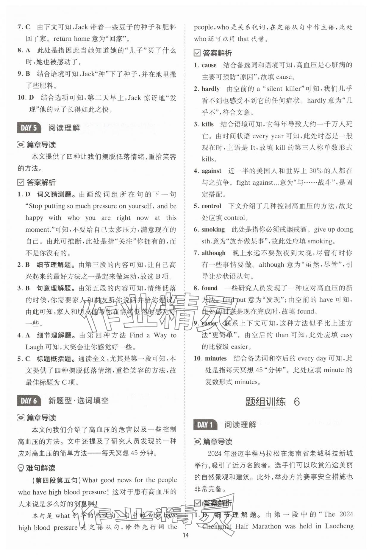 2025年星火英语Spark巅峰训练八年级人教版 第14页