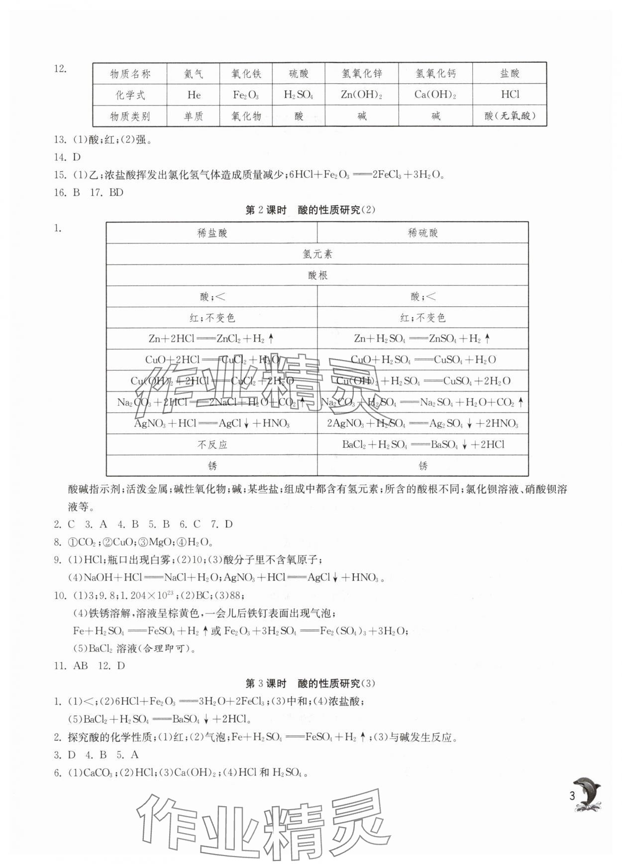 2024年实验班提优训练九年级化学下册沪教版上海专版54制 第3页