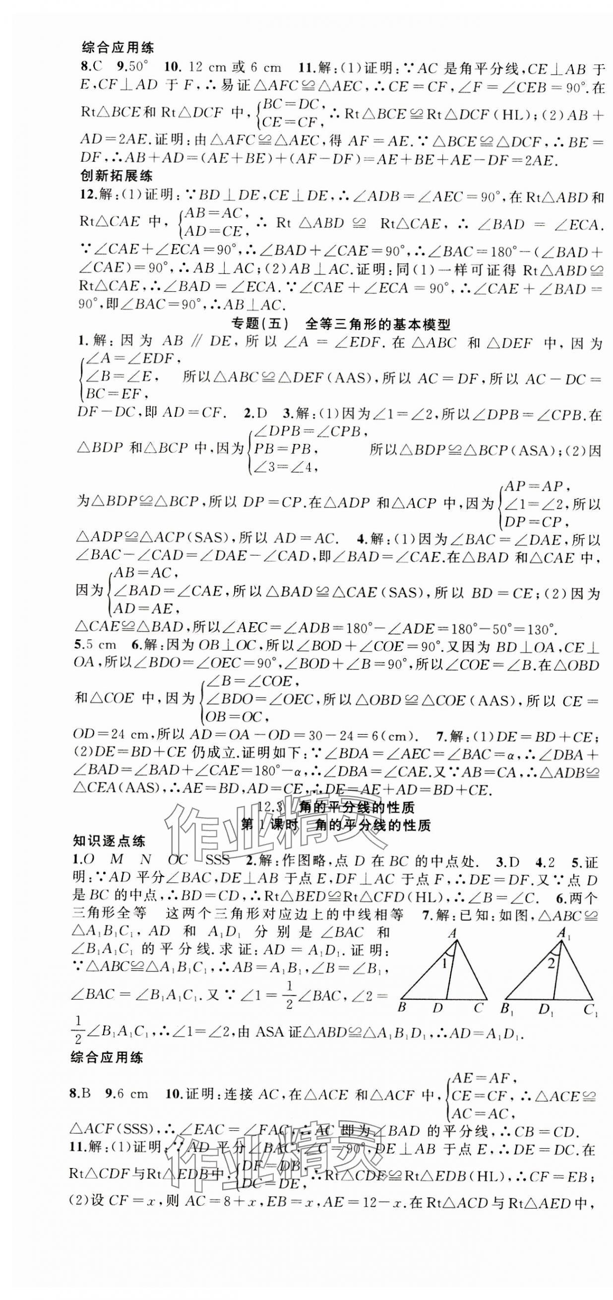 2023年同步作業(yè)本練闖考八年級數(shù)學上冊人教版安徽專版 第7頁