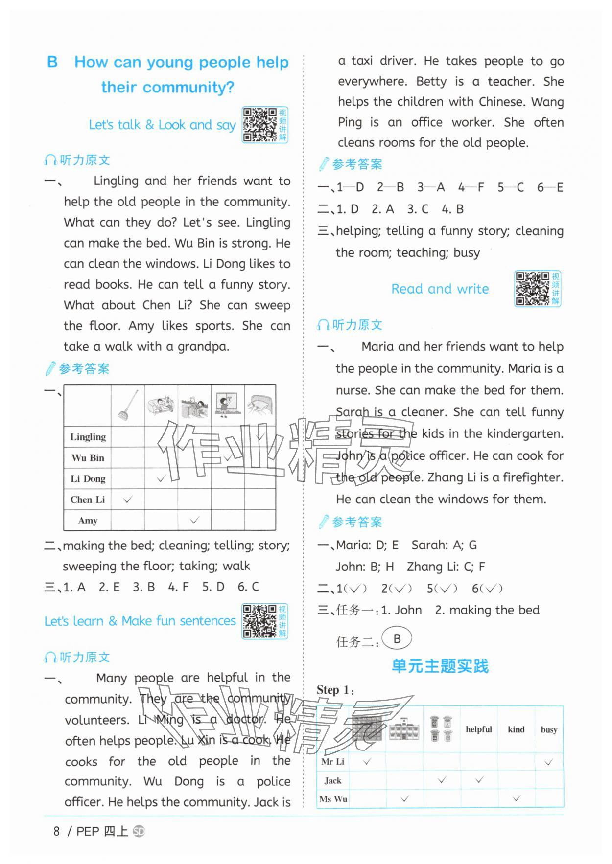 2025年阳光同学课时优化作业五年级英语上册人教版山东专版 第8页