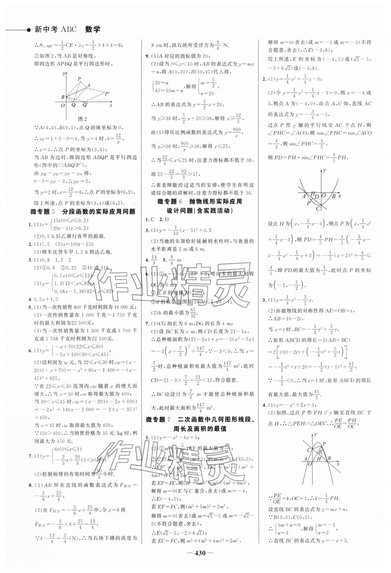 2024年世紀(jì)金榜新中考ABC數(shù)學(xué)浙江專版 參考答案第9頁