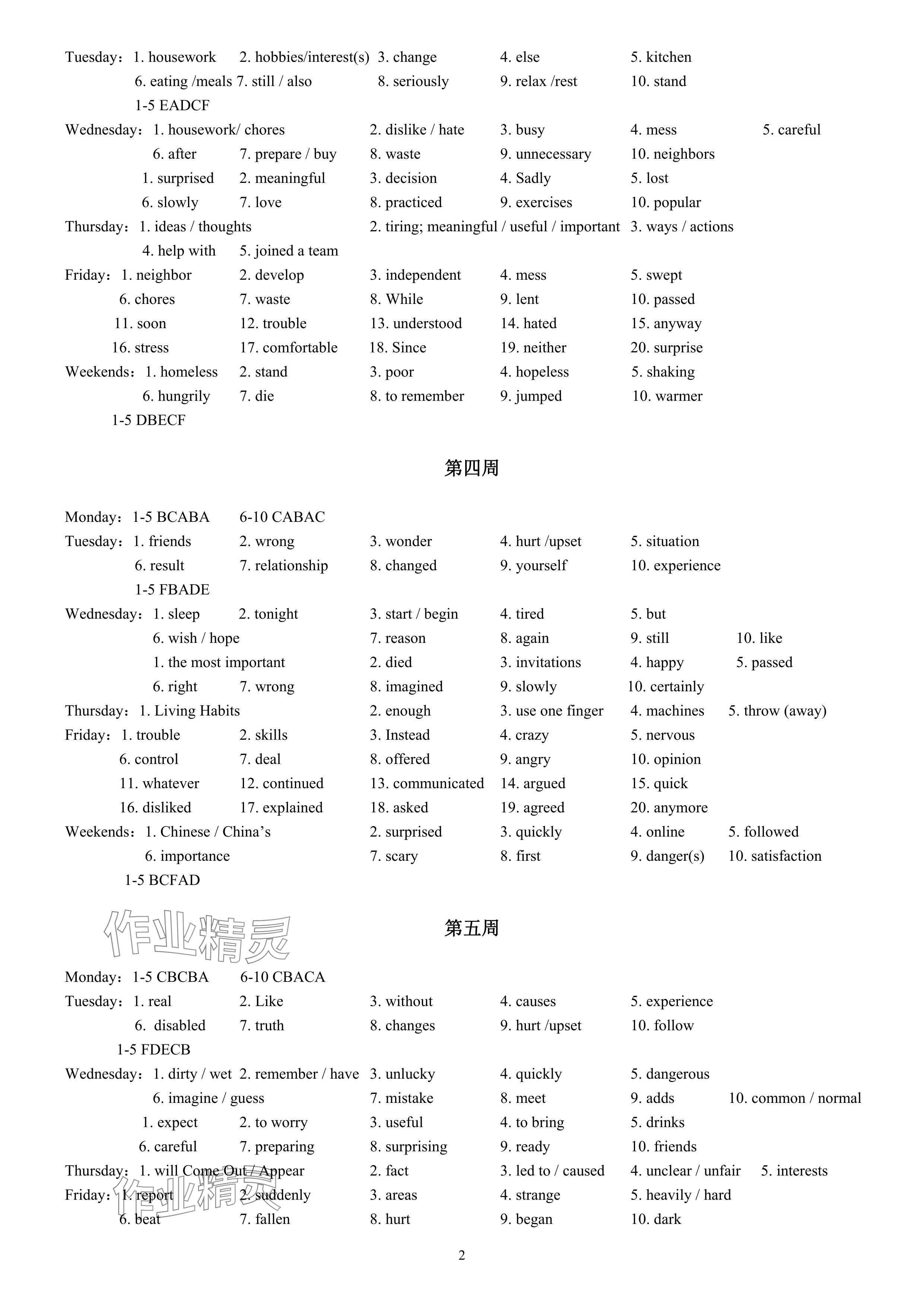 2024年B卷狂練八年級(jí)英語(yǔ)下冊(cè) 參考答案第2頁(yè)