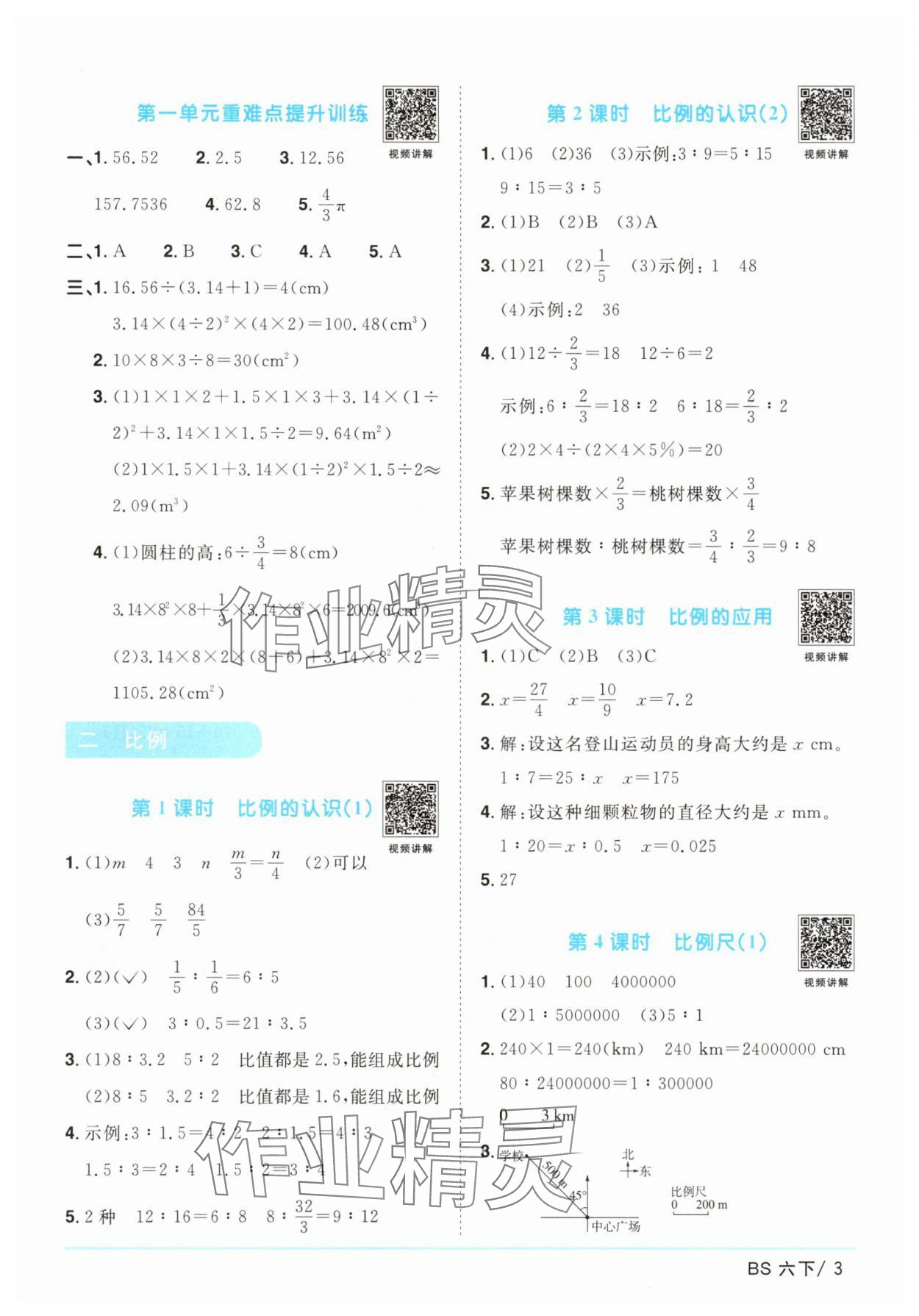 2025年陽光同學(xué)課時優(yōu)化作業(yè)六年級數(shù)學(xué)下冊北師大版 第3頁