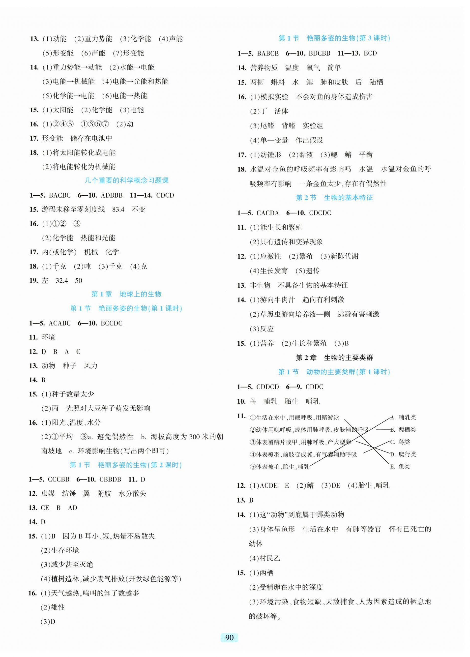 2023年精准学与练七年级科学上册华师大版 第2页