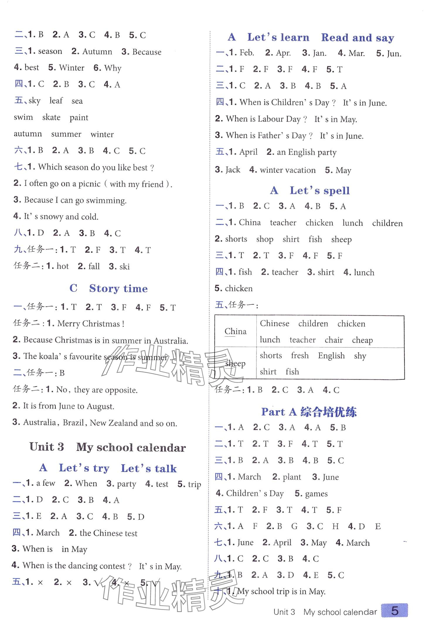 2024年練出好成績五年級英語下冊人教版 第4頁