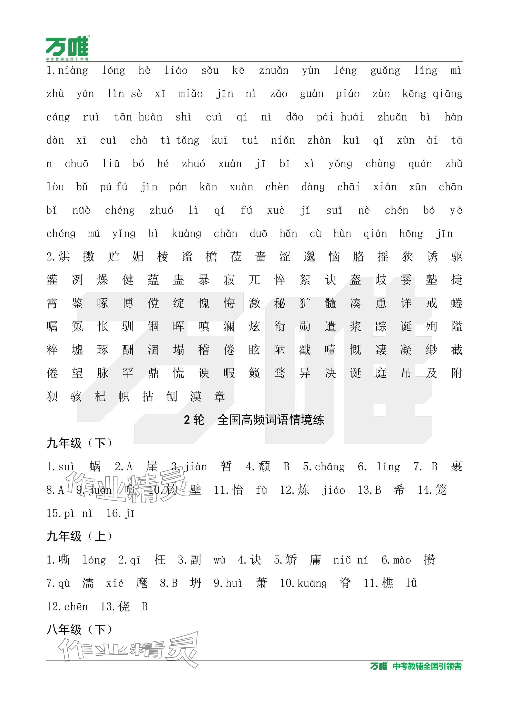 2025年中考面對(duì)面語文陜西專版 參考答案第22頁