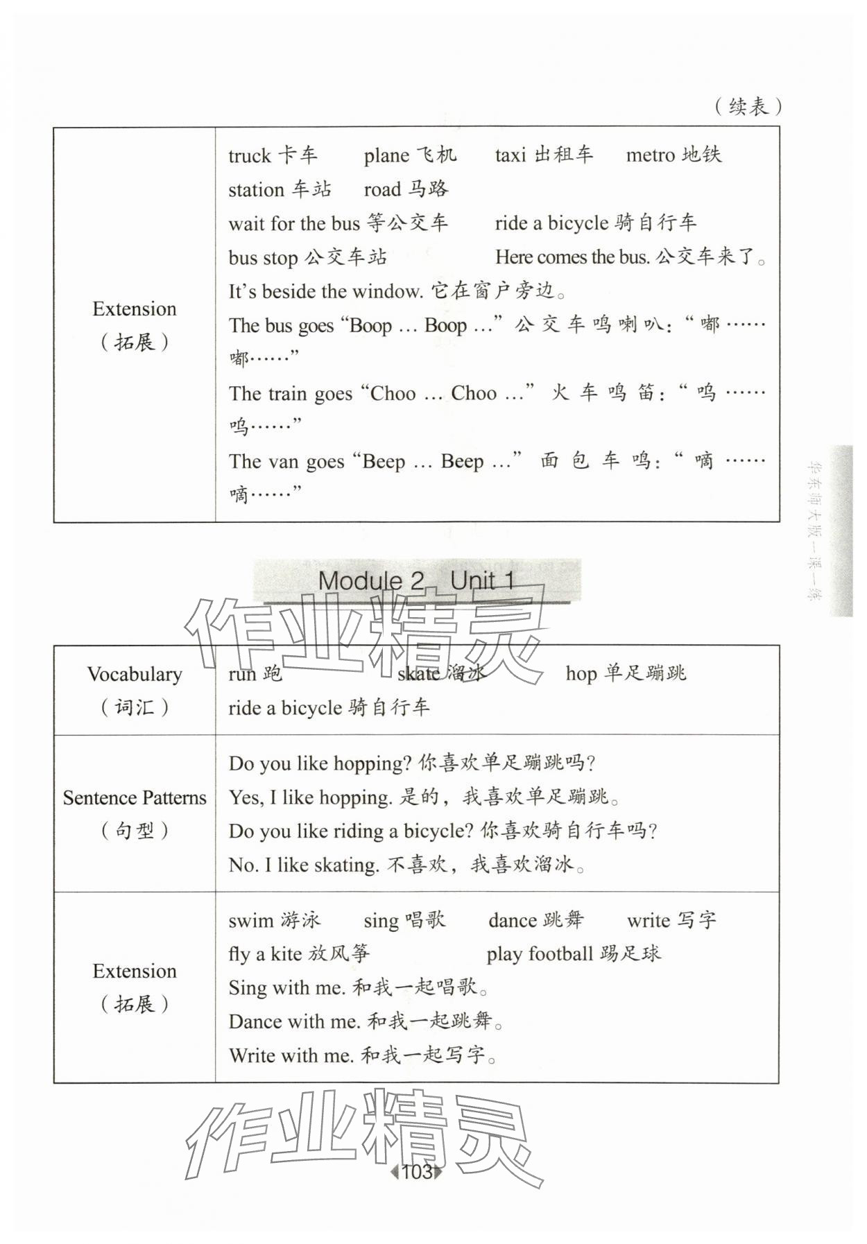 2024年華東師大版一課一練二年級英語下冊滬教版五四制 參考答案第3頁