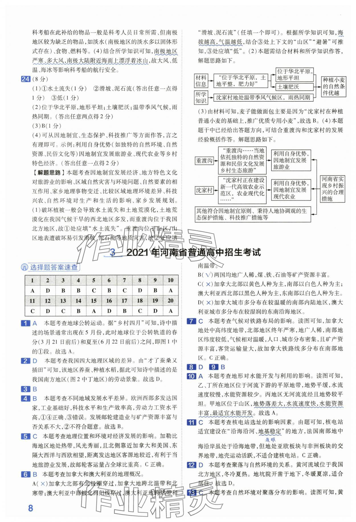 2024年金考卷45套匯編地理河南專版 第8頁