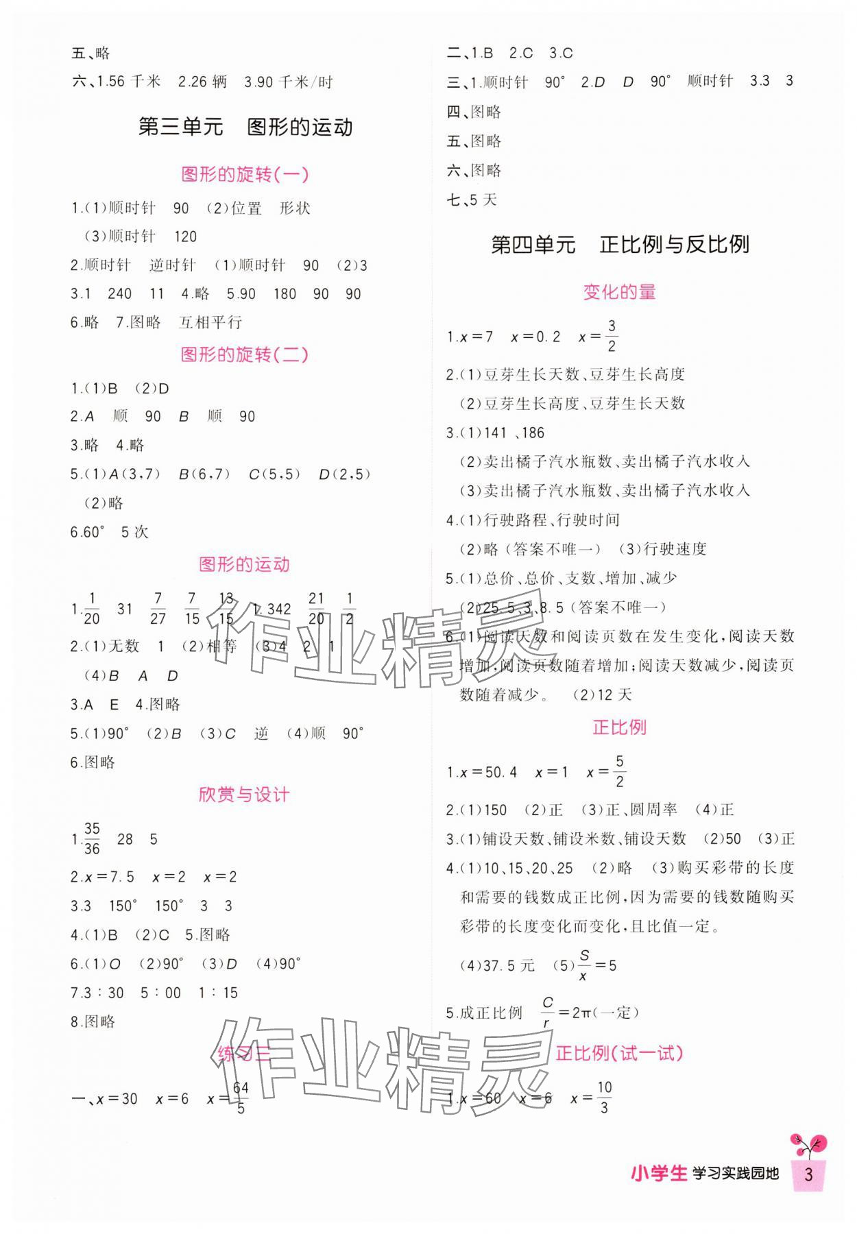 2024年小學生學習實踐園地六年級數(shù)學下冊北師大版 第3頁