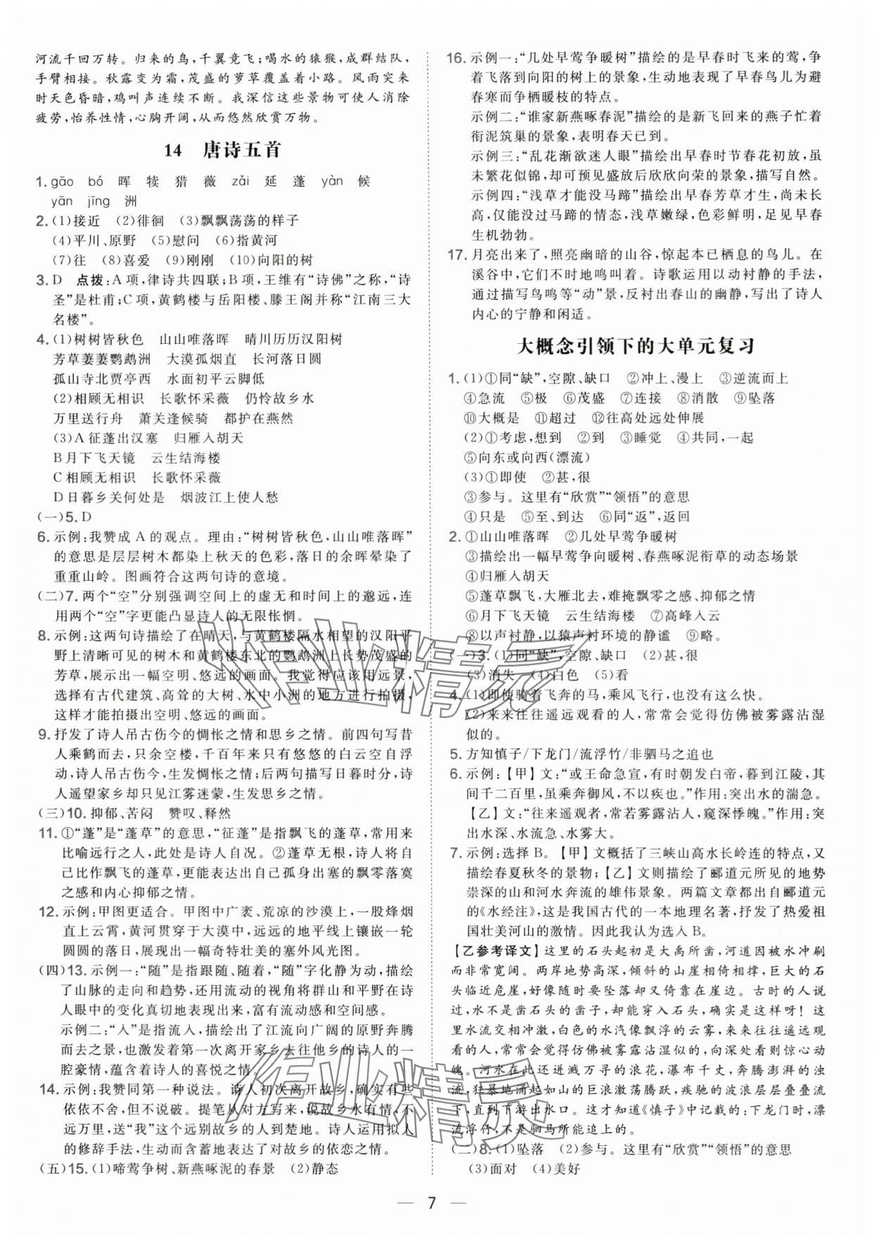 2025年點撥訓練八年級語文上冊人教版 第7頁