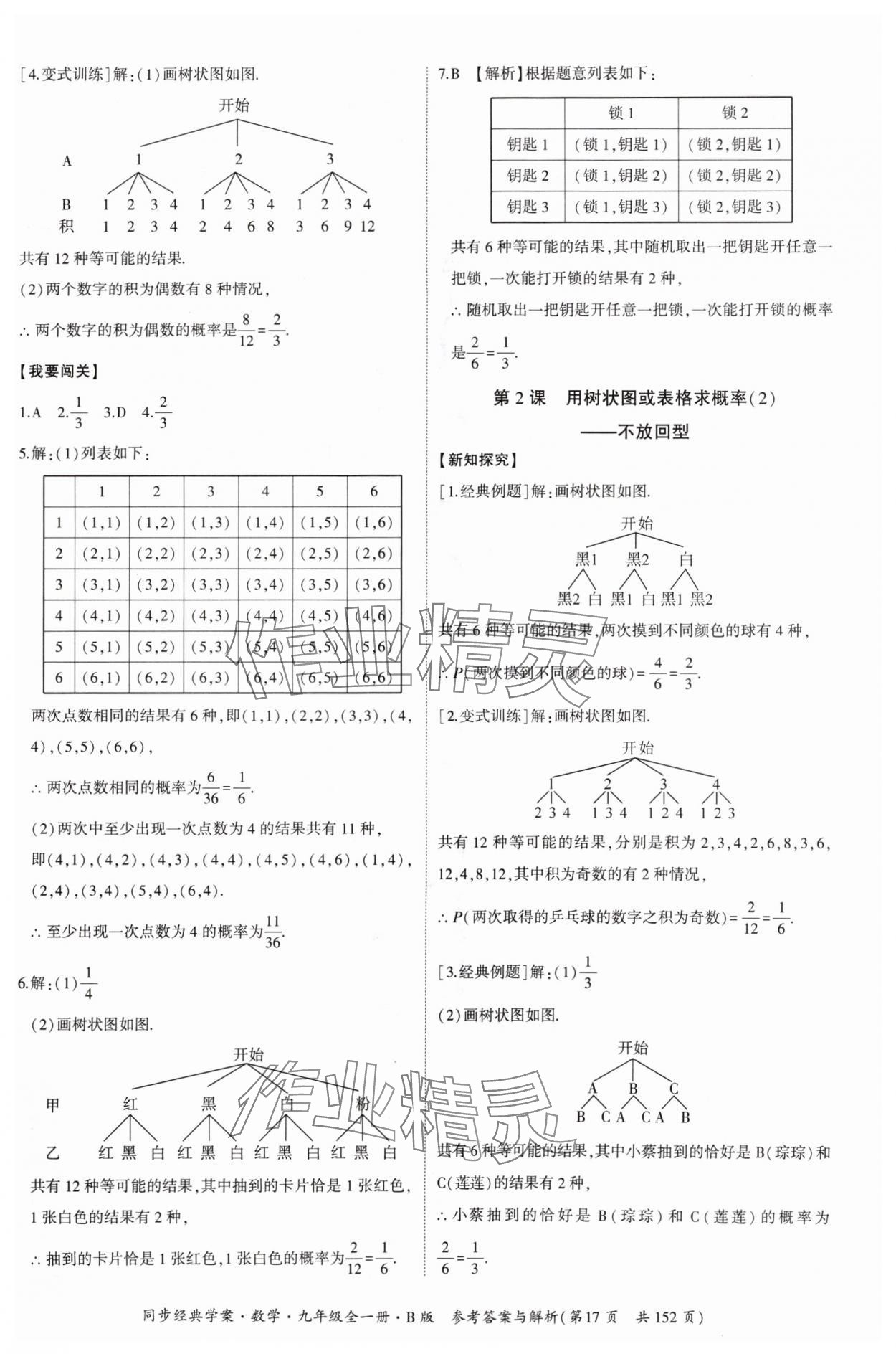 2024年同步經(jīng)典學(xué)案九年級(jí)數(shù)學(xué)全一冊(cè)北師大版 第17頁