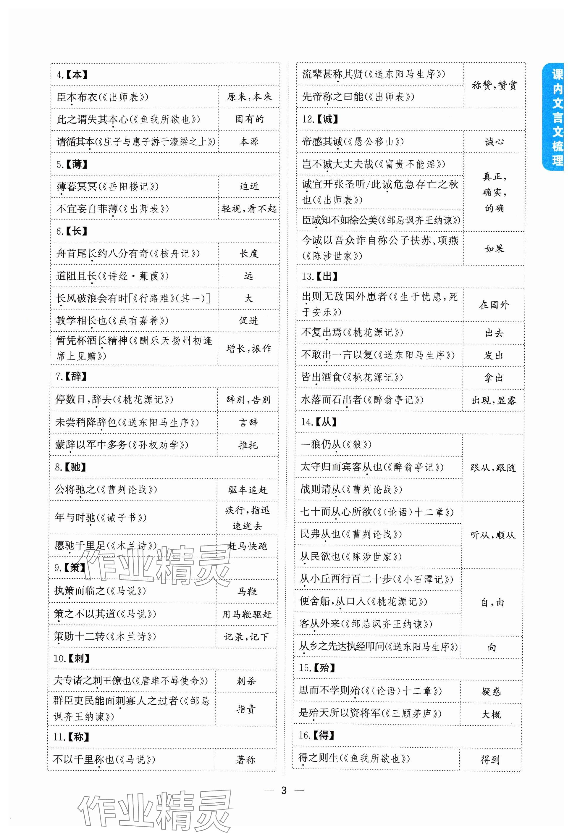 2024年學程先鋒中考總復習語文 參考答案第3頁