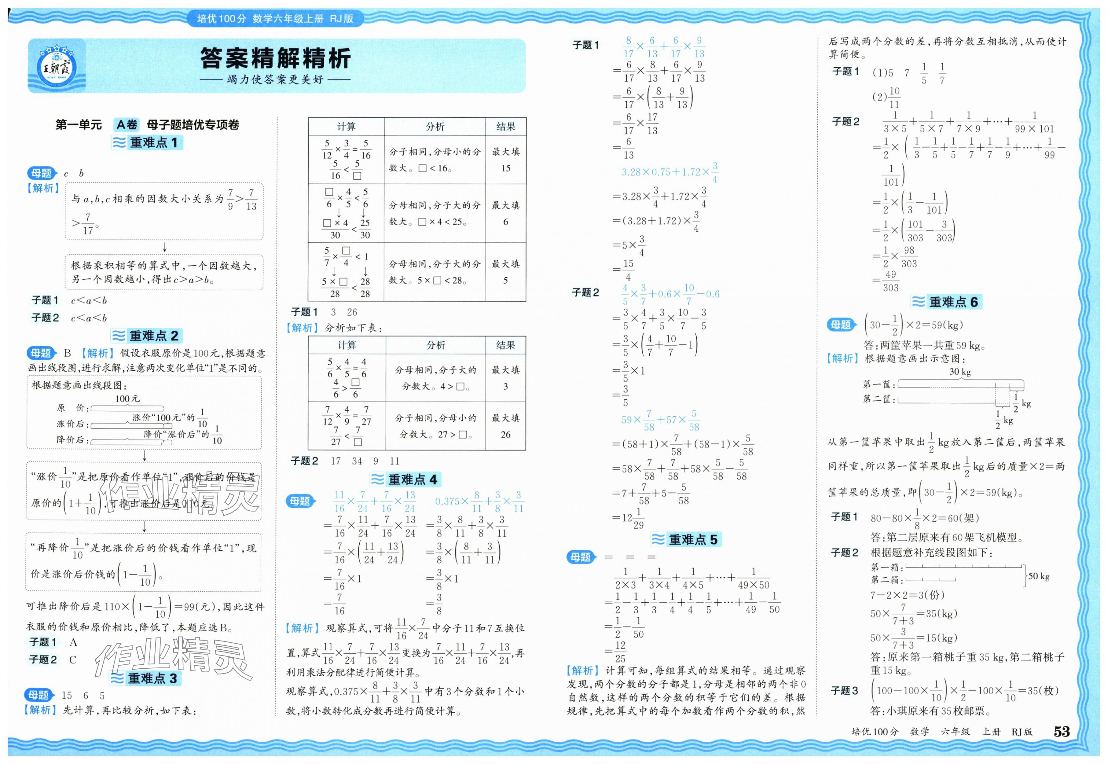 2025年王朝霞培优100分六年级数学上册人教版 第1页