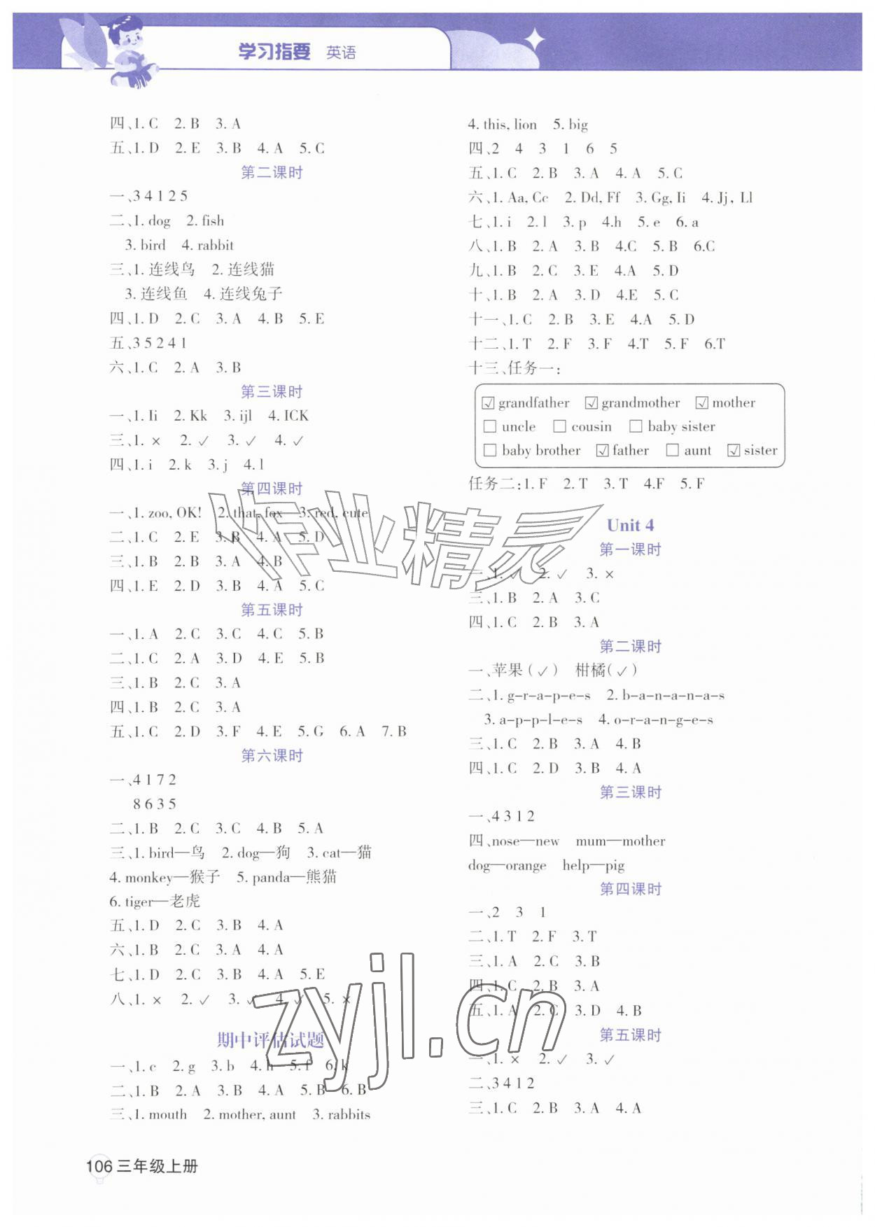 2026年学习指要三年级英语上册人教版&nbsp;第2页