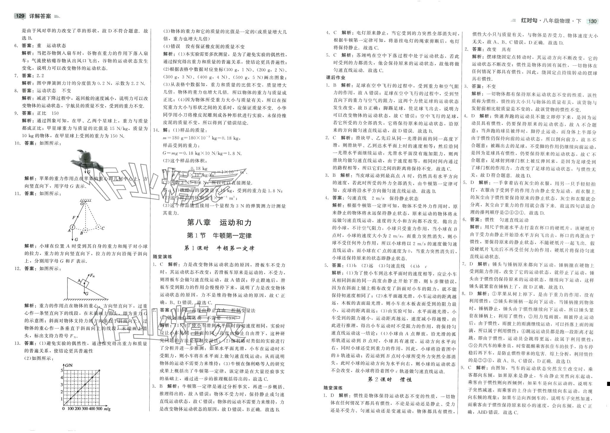 2024年紅對(duì)勾45分鐘作業(yè)與單元評(píng)估八年級(jí)物理下冊(cè)人教版 第9頁