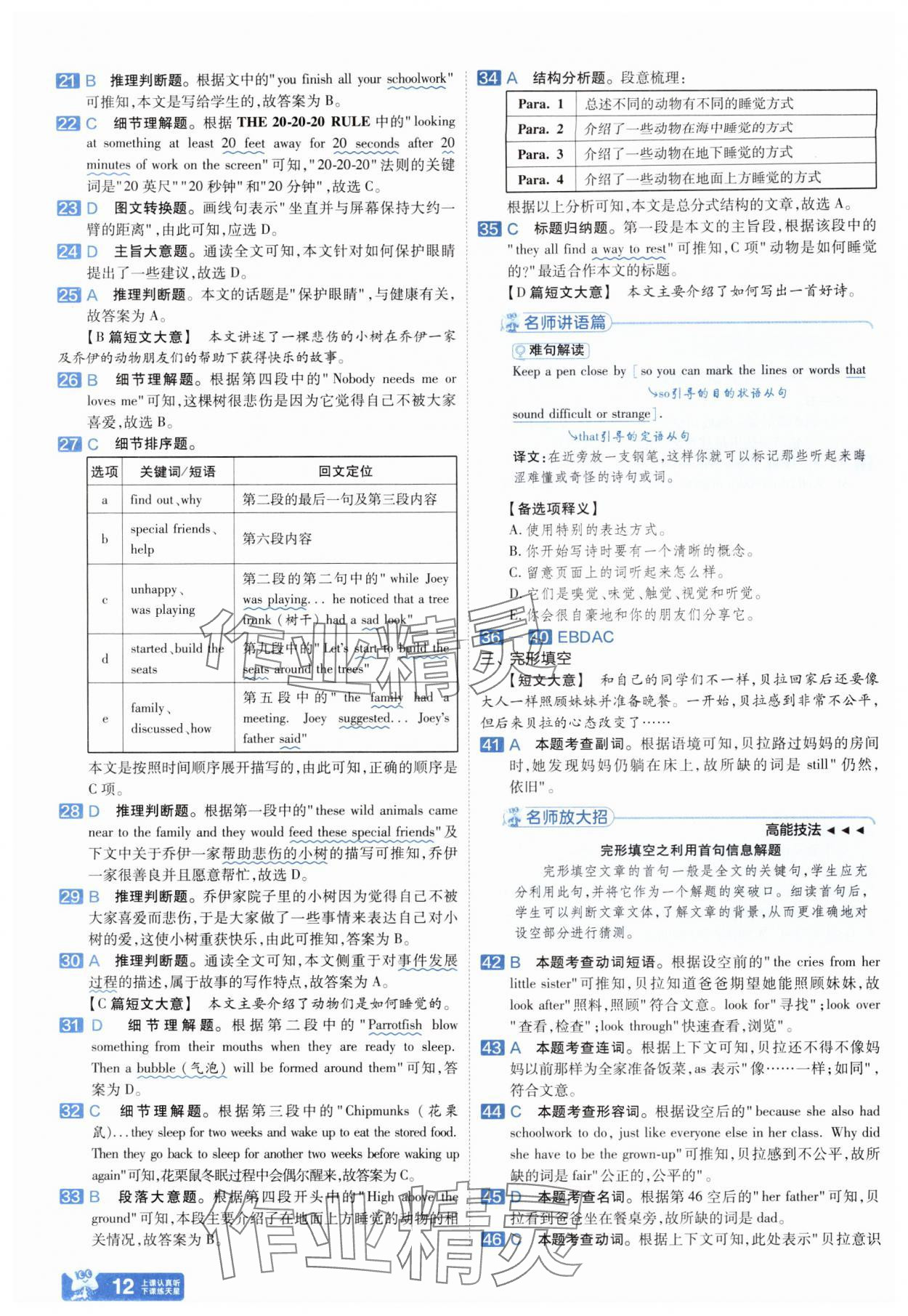 2024年金考卷中考45套匯編英語人教版河南專版 參考答案第11頁